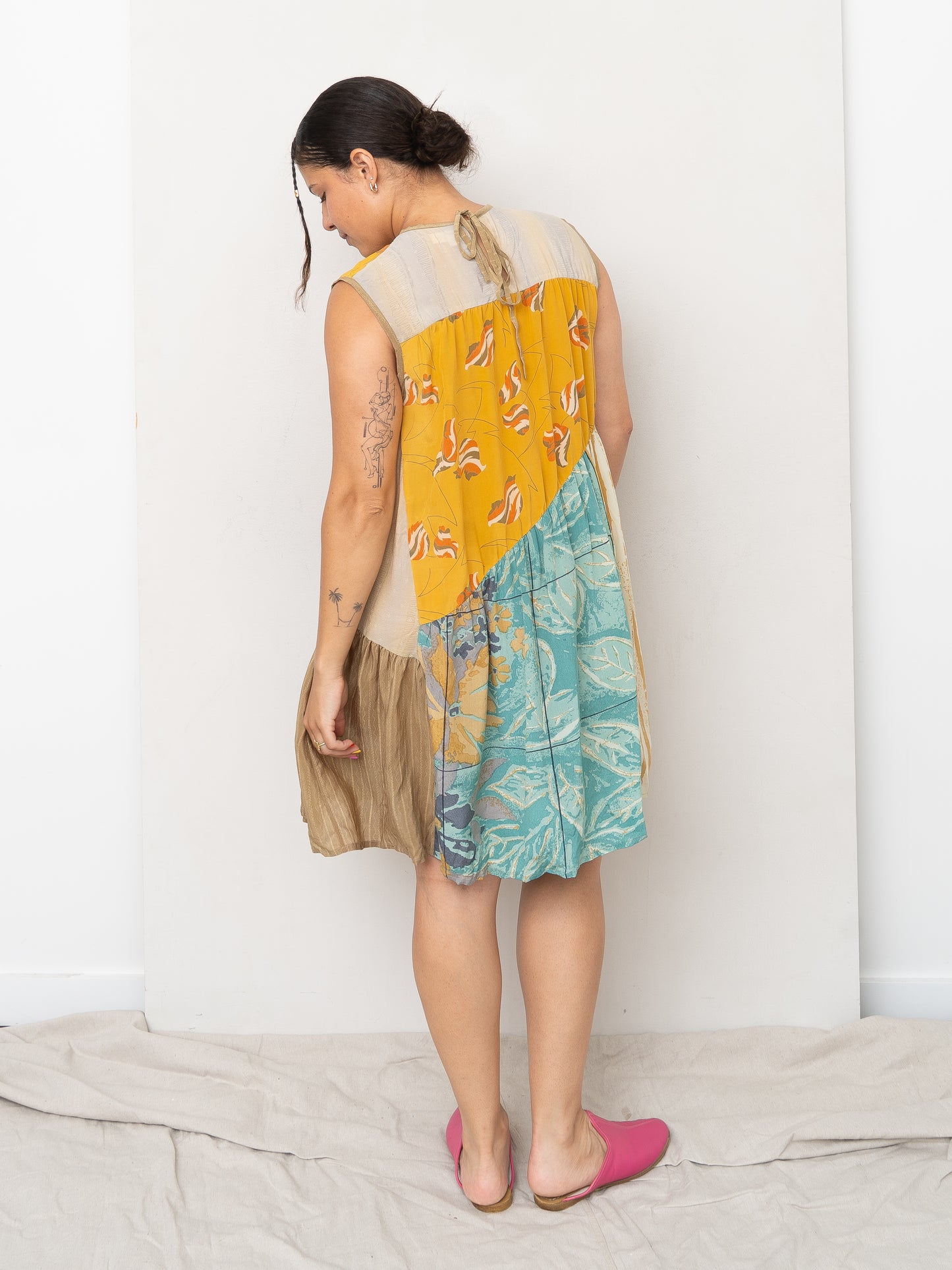 The Anan Short Dress - Medium / Large - Upcycled Silk