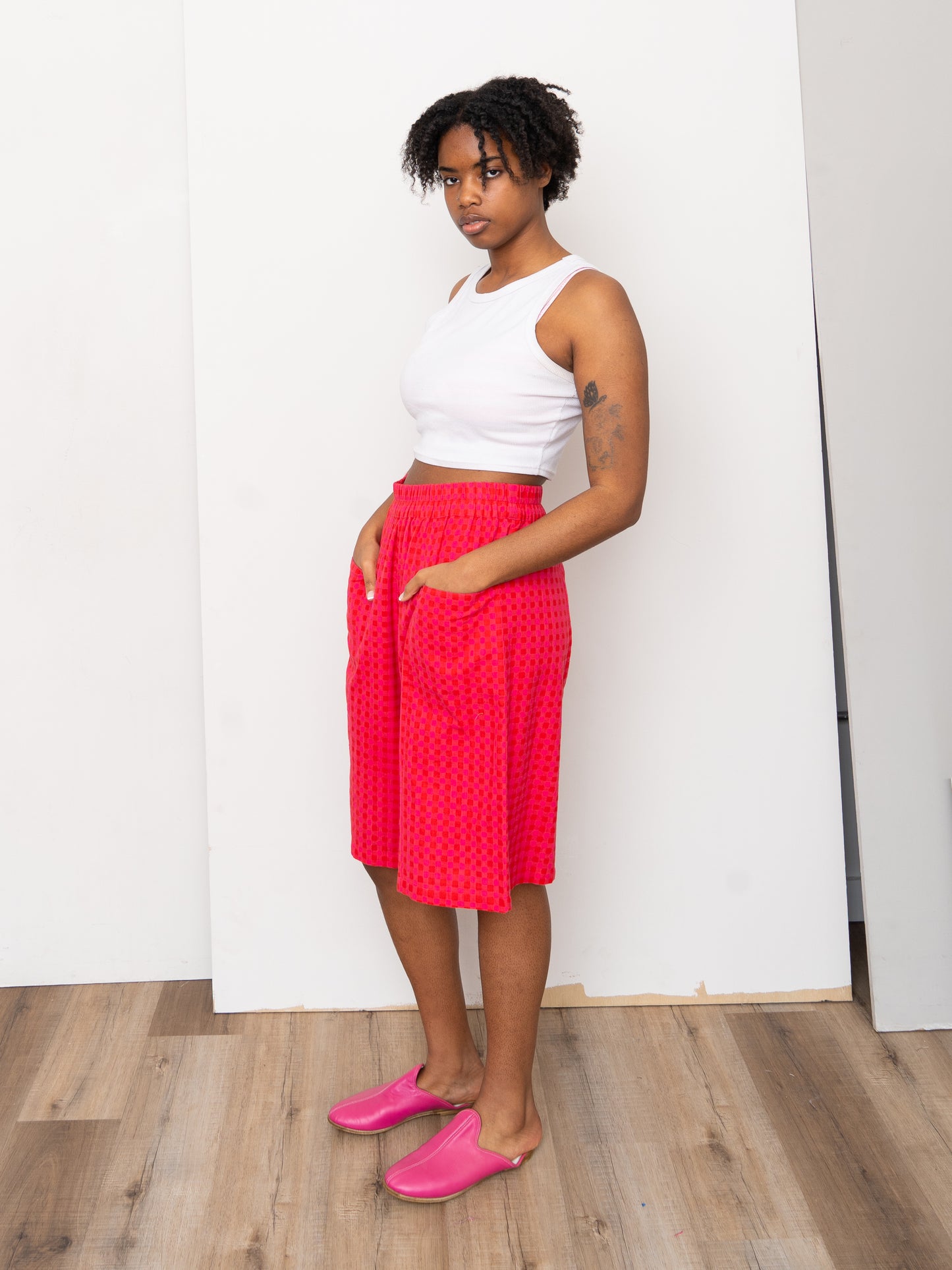 The Nayan Short ~ Petunia Check
