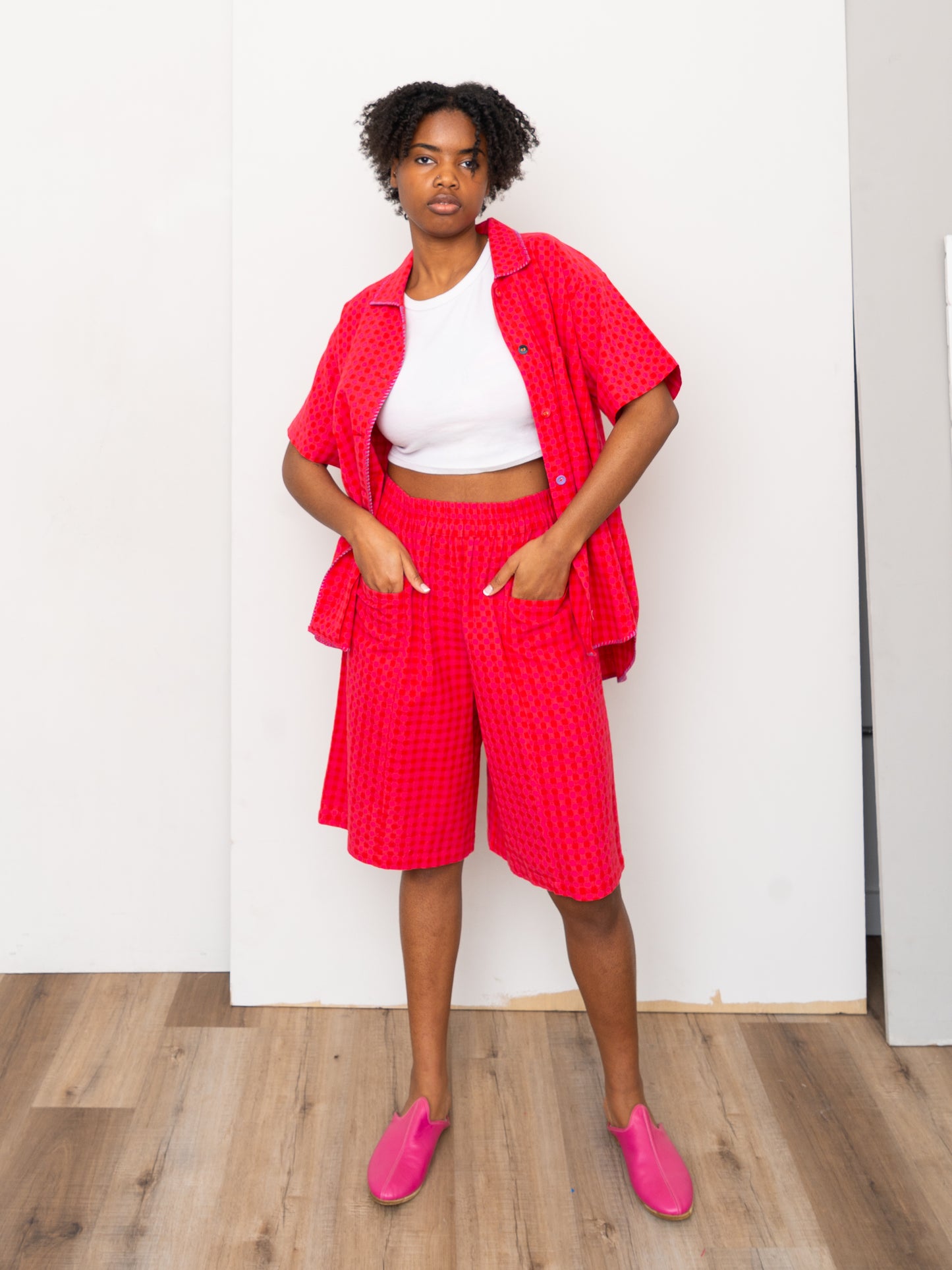 The Nayan Short ~ Petunia Check