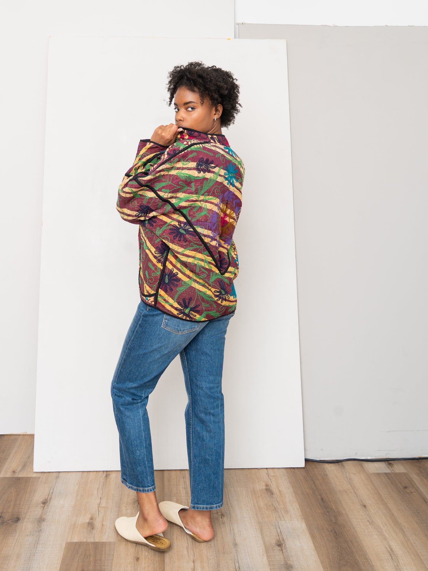 The Ladhiya Suzani Quilted Kantha Jacket