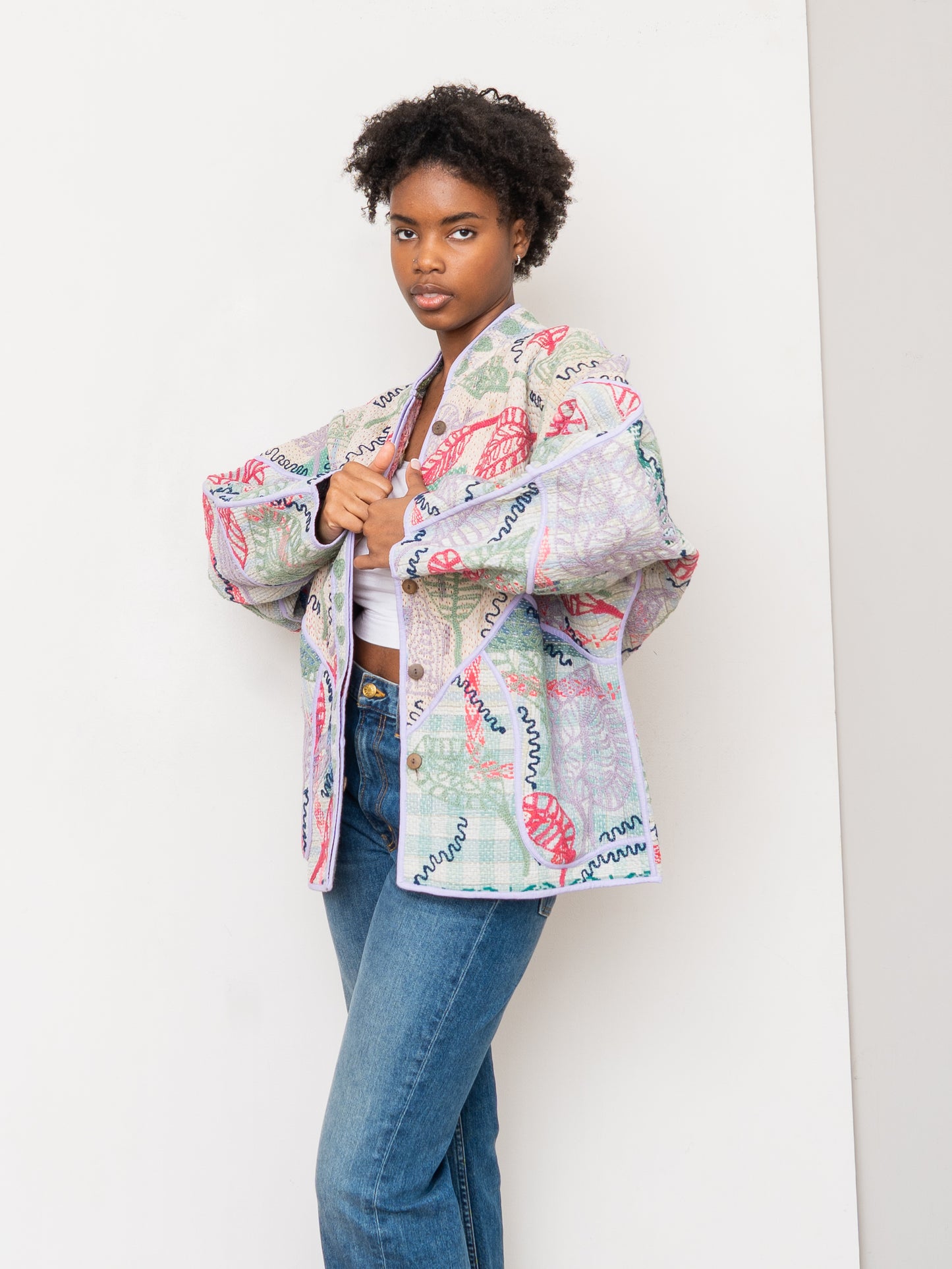 The Ladhiya Suzani Quilted Kantha Jacket