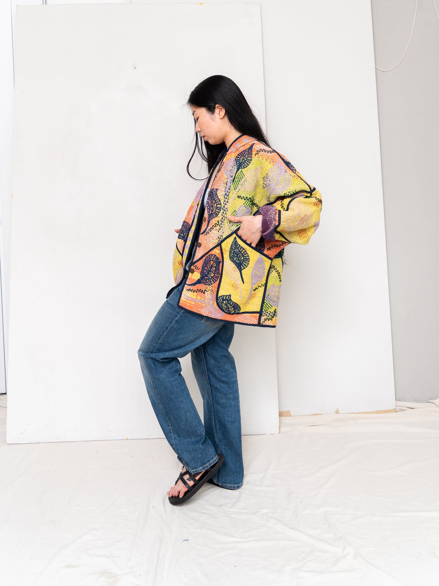The Ladhiya Suzani Quilted Kantha Jacket