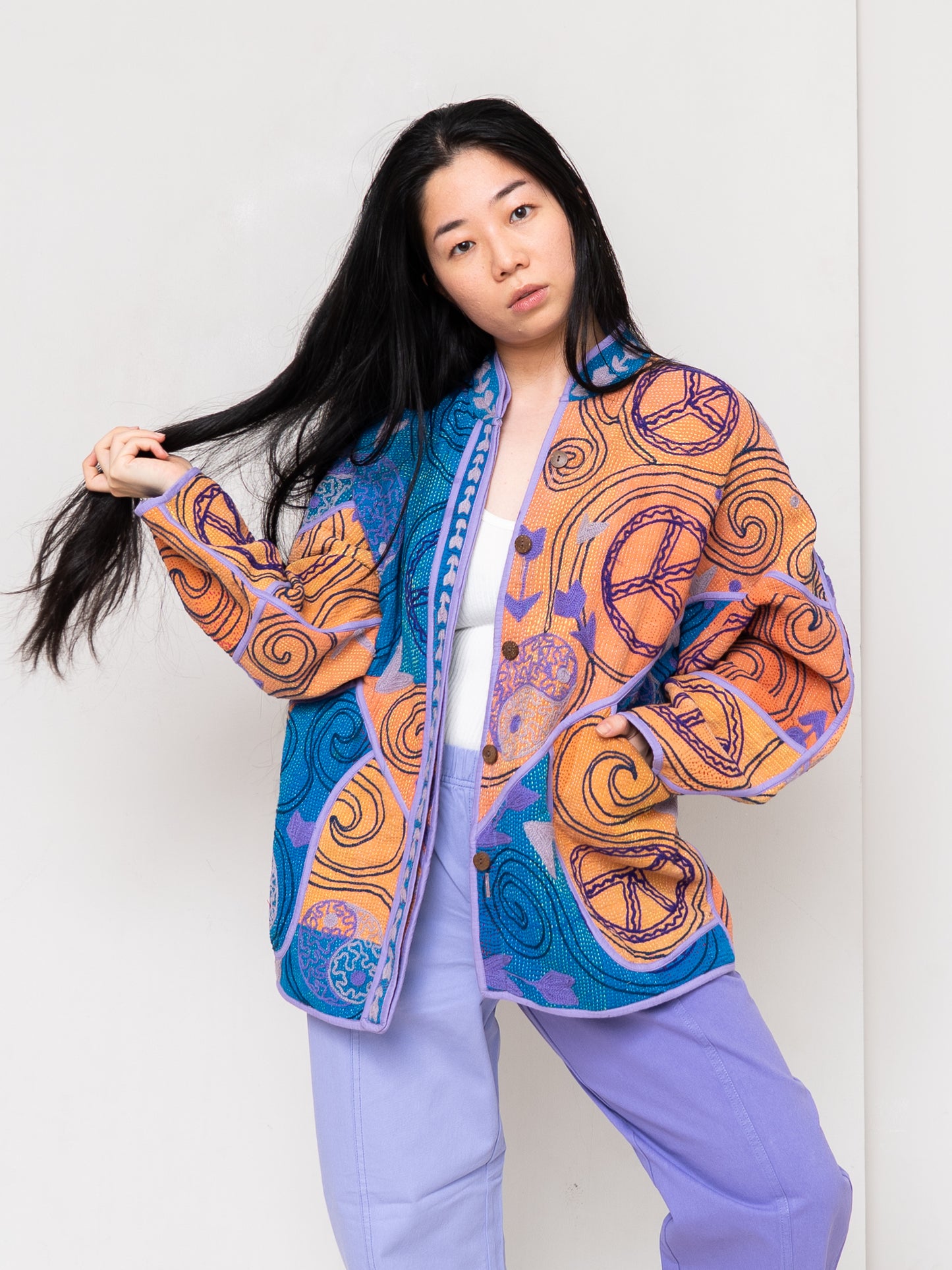 The Ladhiya Suzani Quilted Kantha Jacket