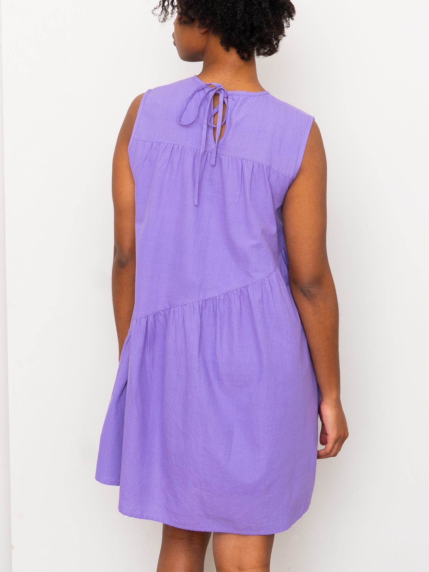 The Anan Short Gathered Dress Short ~ Lilac