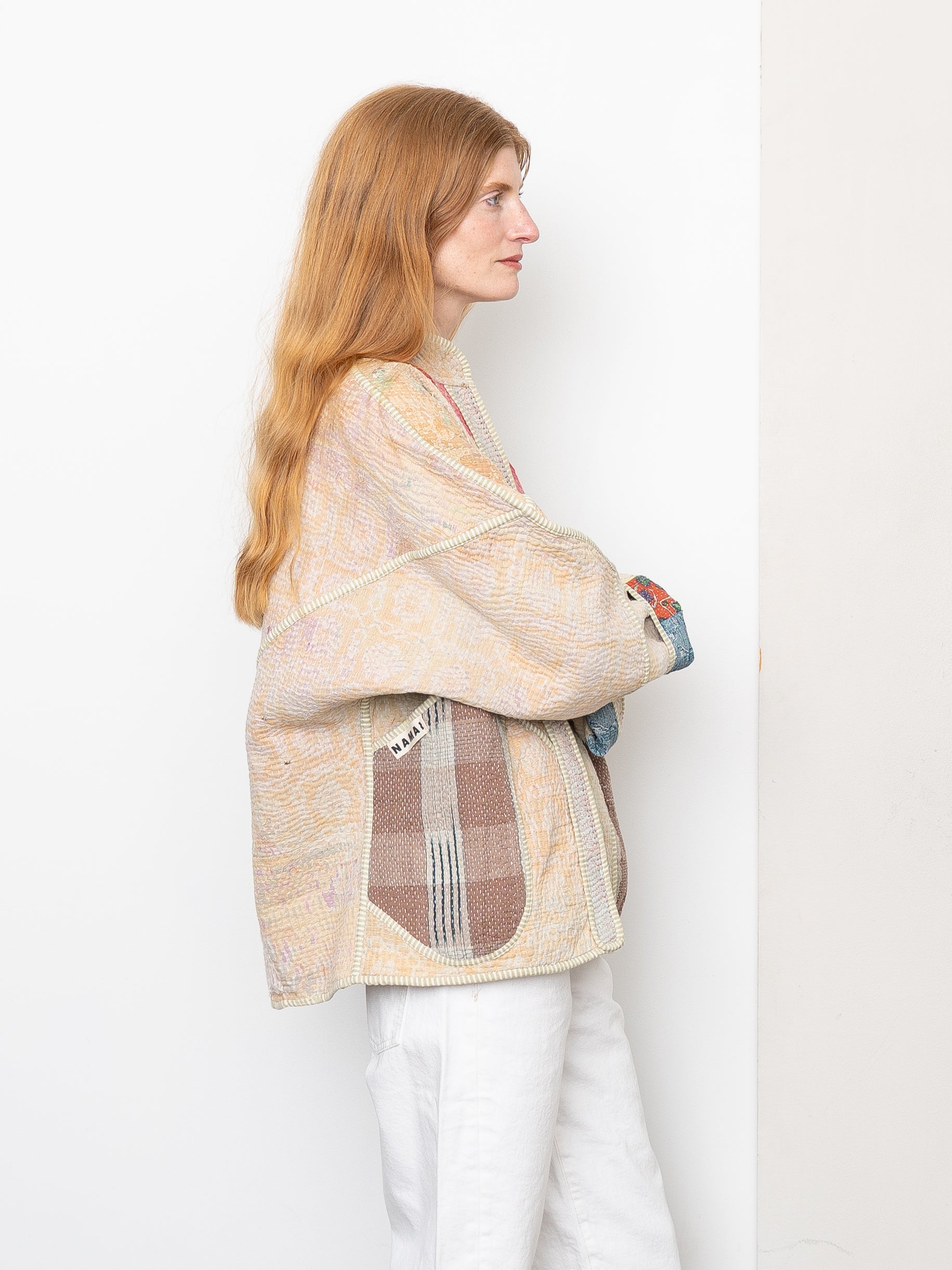 The Ladhiya Quilted Patchwork Kantha Jacket – NAMAI