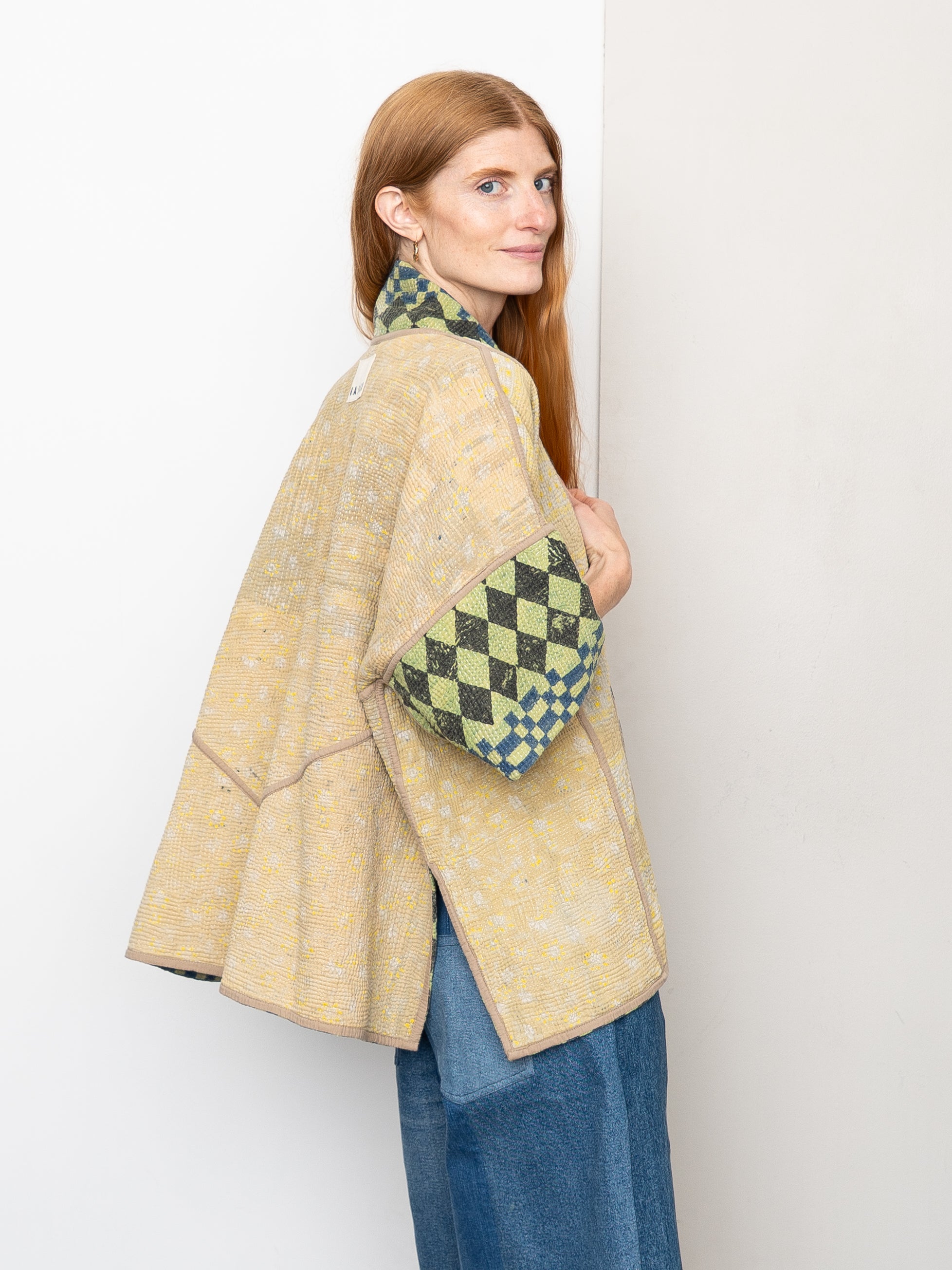 The Gita Jacket | Upcycled Vintage Kantha Quilt Patchwork 