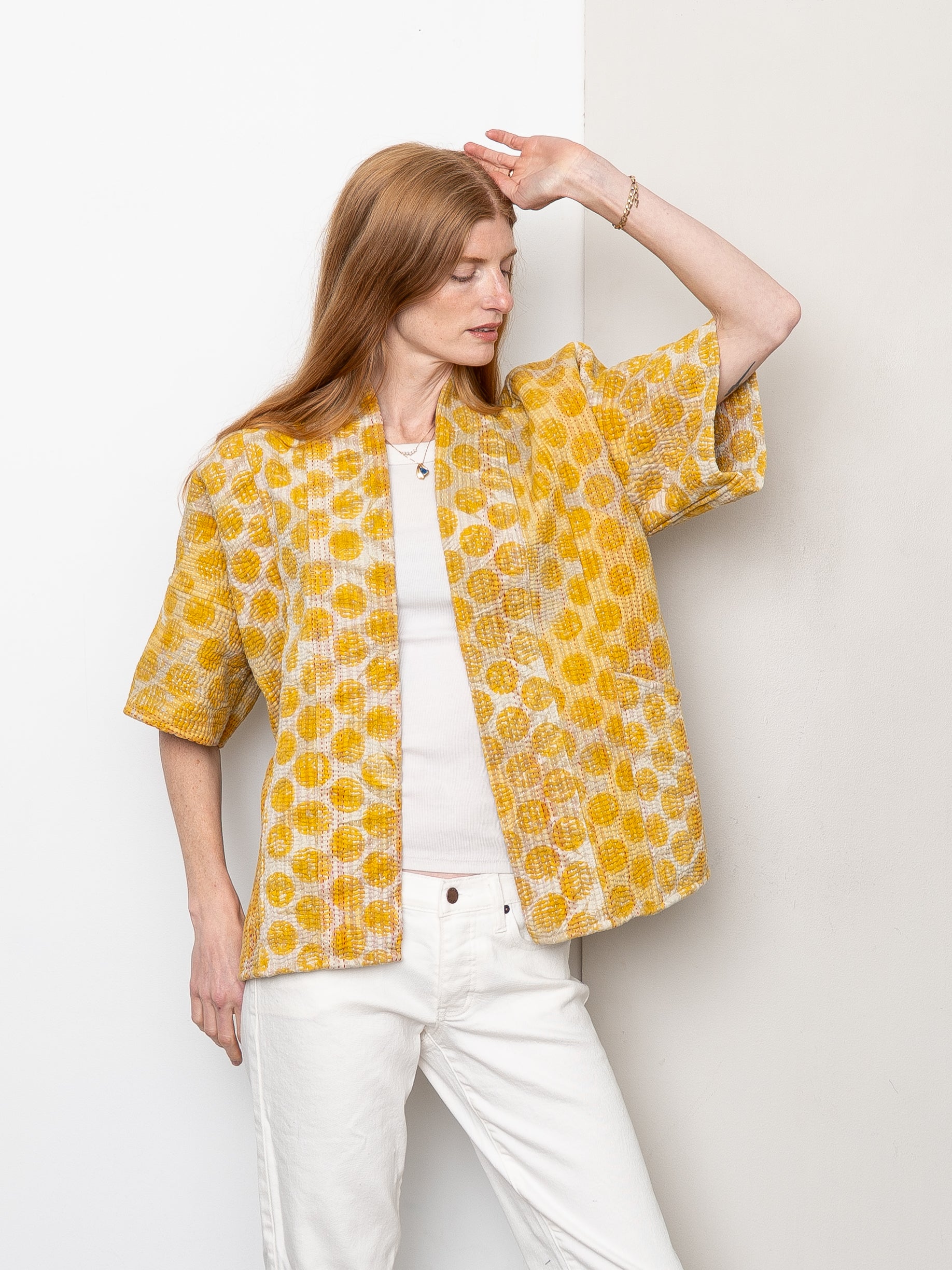 The Gita Jacket | Upcycled Vintage Kantha Quilt Patchwork 