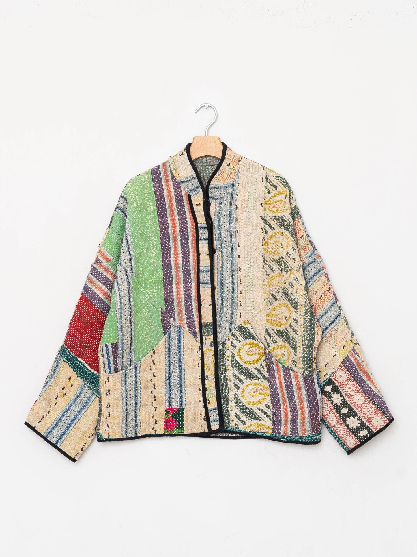 The Ladhiya Quilted Patchwork Kantha Jacket