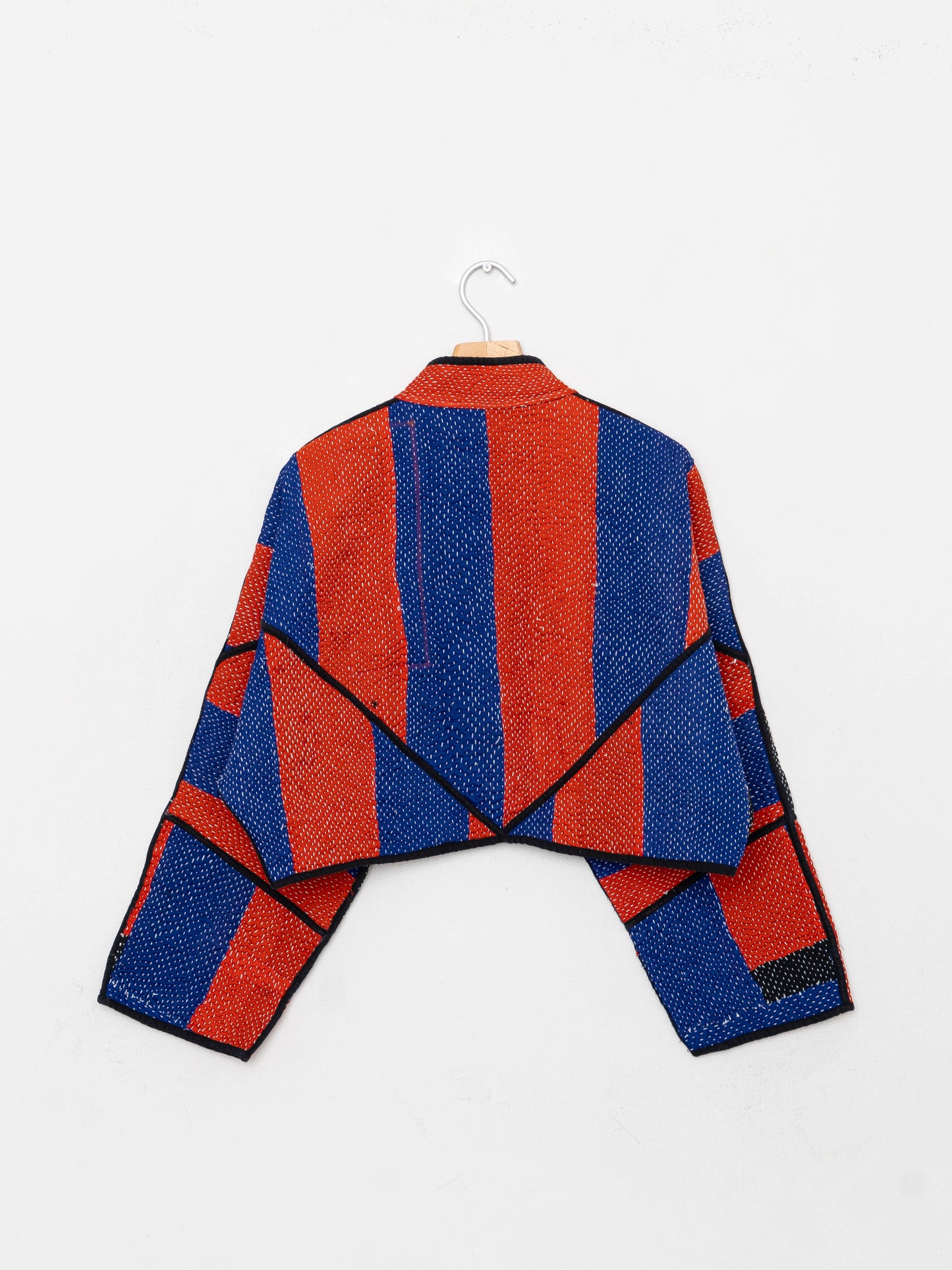 The Kaira Cropped Quilted Patchwork Kantha Jacket