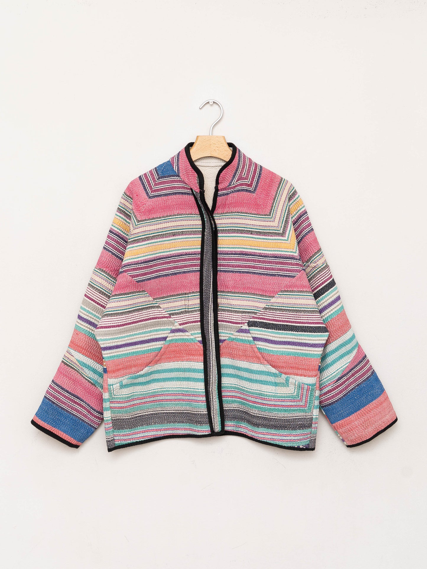 The Ladhiya Quilted Patchwork Kantha Jacket