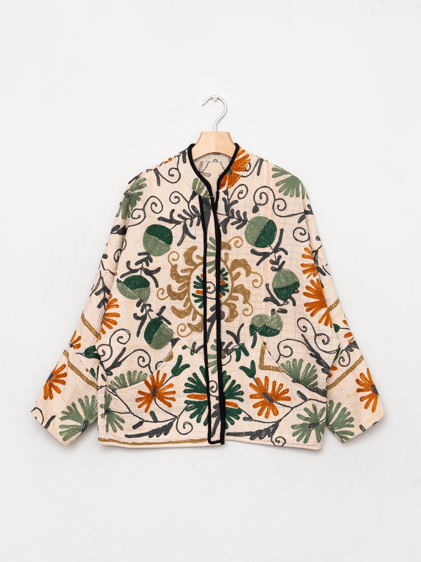 The Ladhiya Petite Quilted Suzani Kantha Jacket