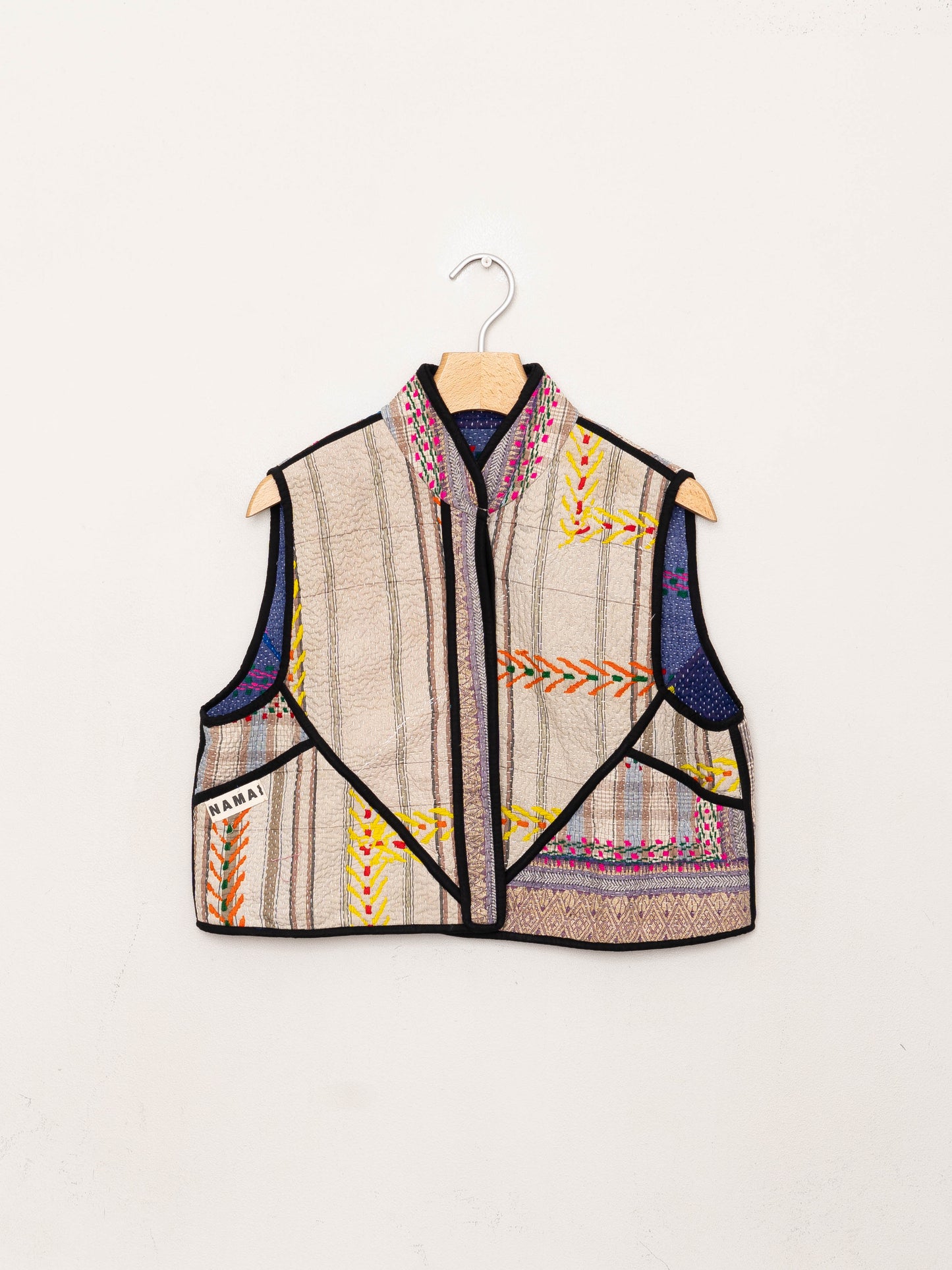 The Kaira Quilted Patchwork Kantha Vest