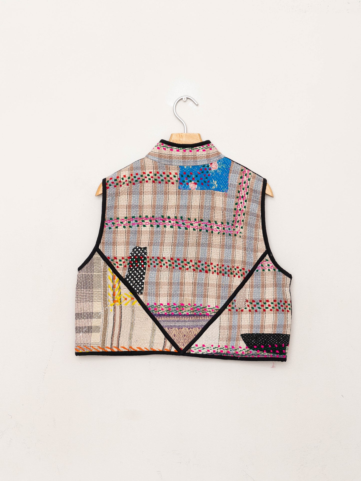 The Kaira Quilted Patchwork Kantha Vest