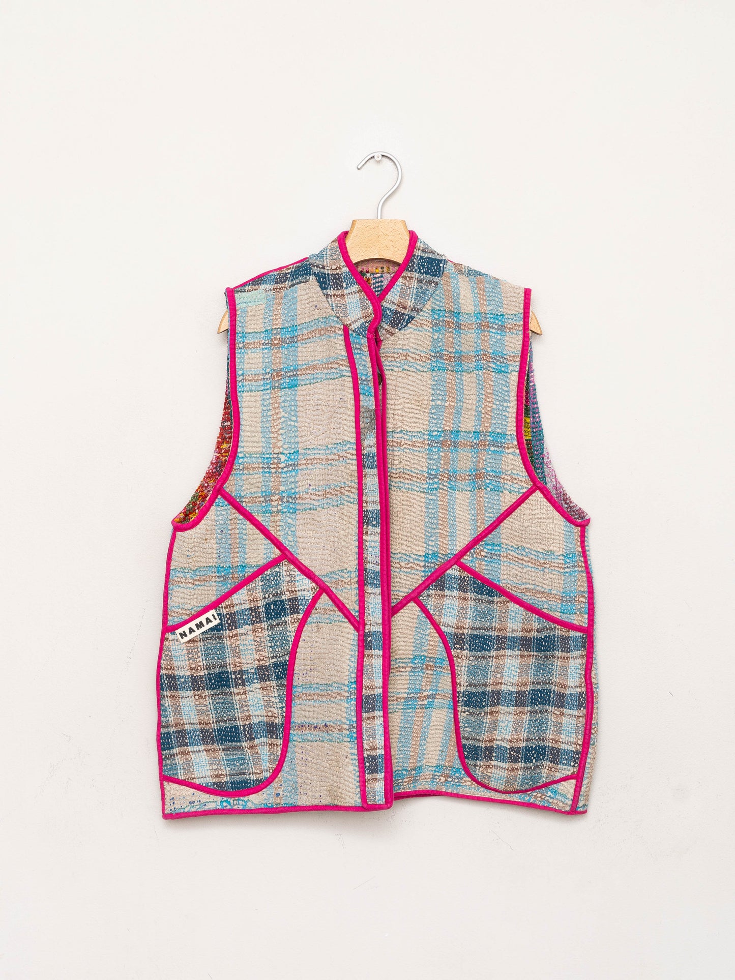 The Ladhiya Quilted Patchwork Kantha Vest