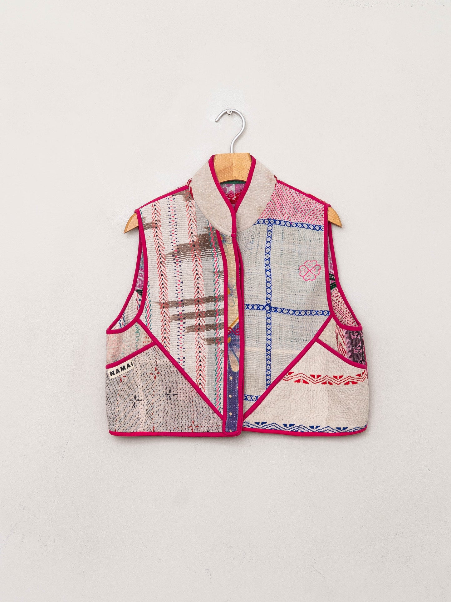 The Kaira Quilted Patchwork Kantha Vest