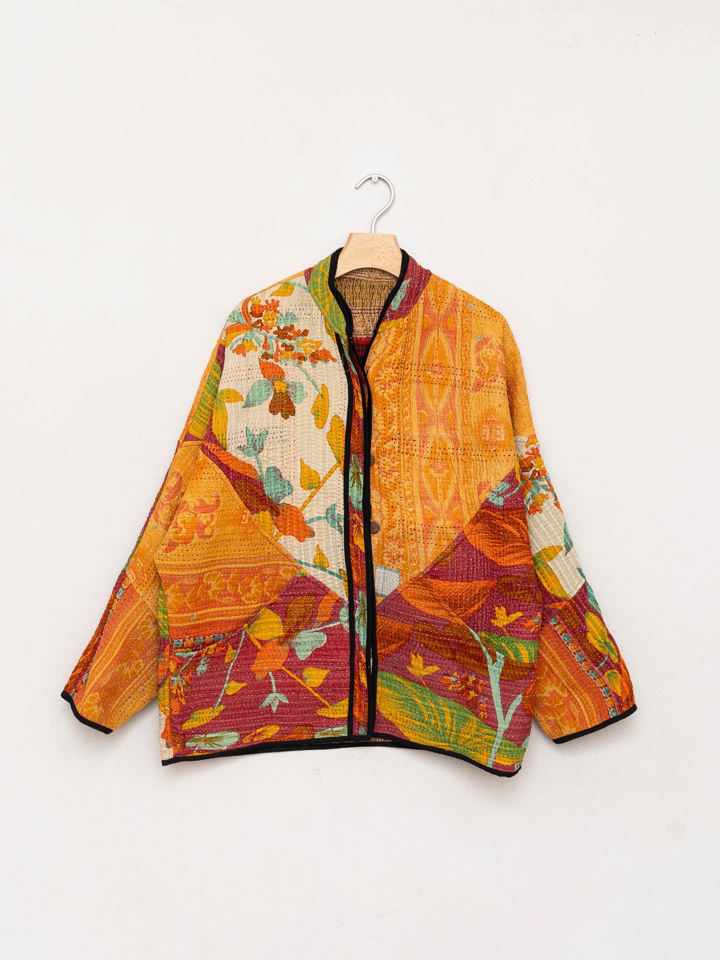 The Ladhiya Quilted Patchwork Kantha Jacket