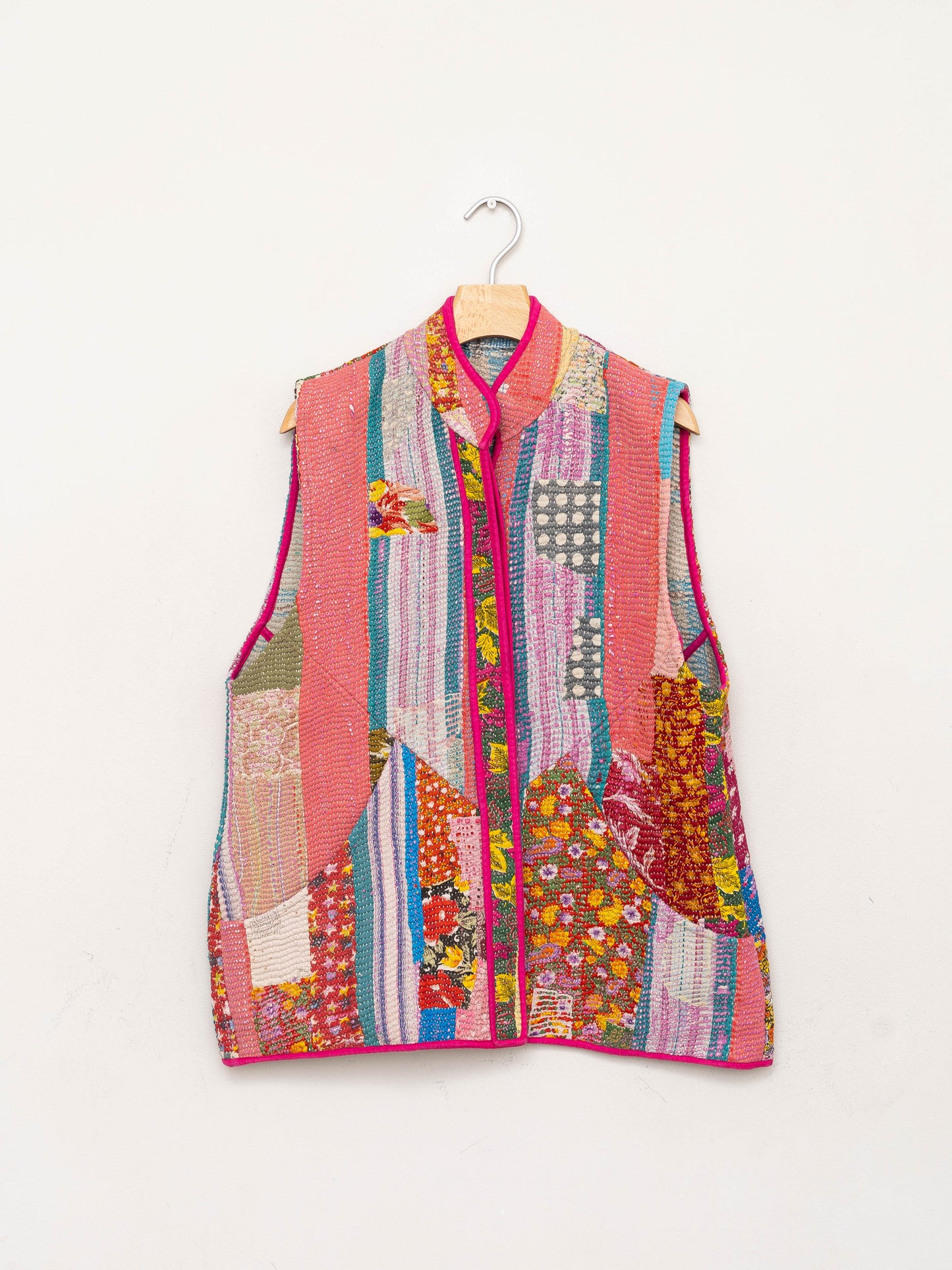 The Ladhiya Quilted Patchwork Kantha Vest