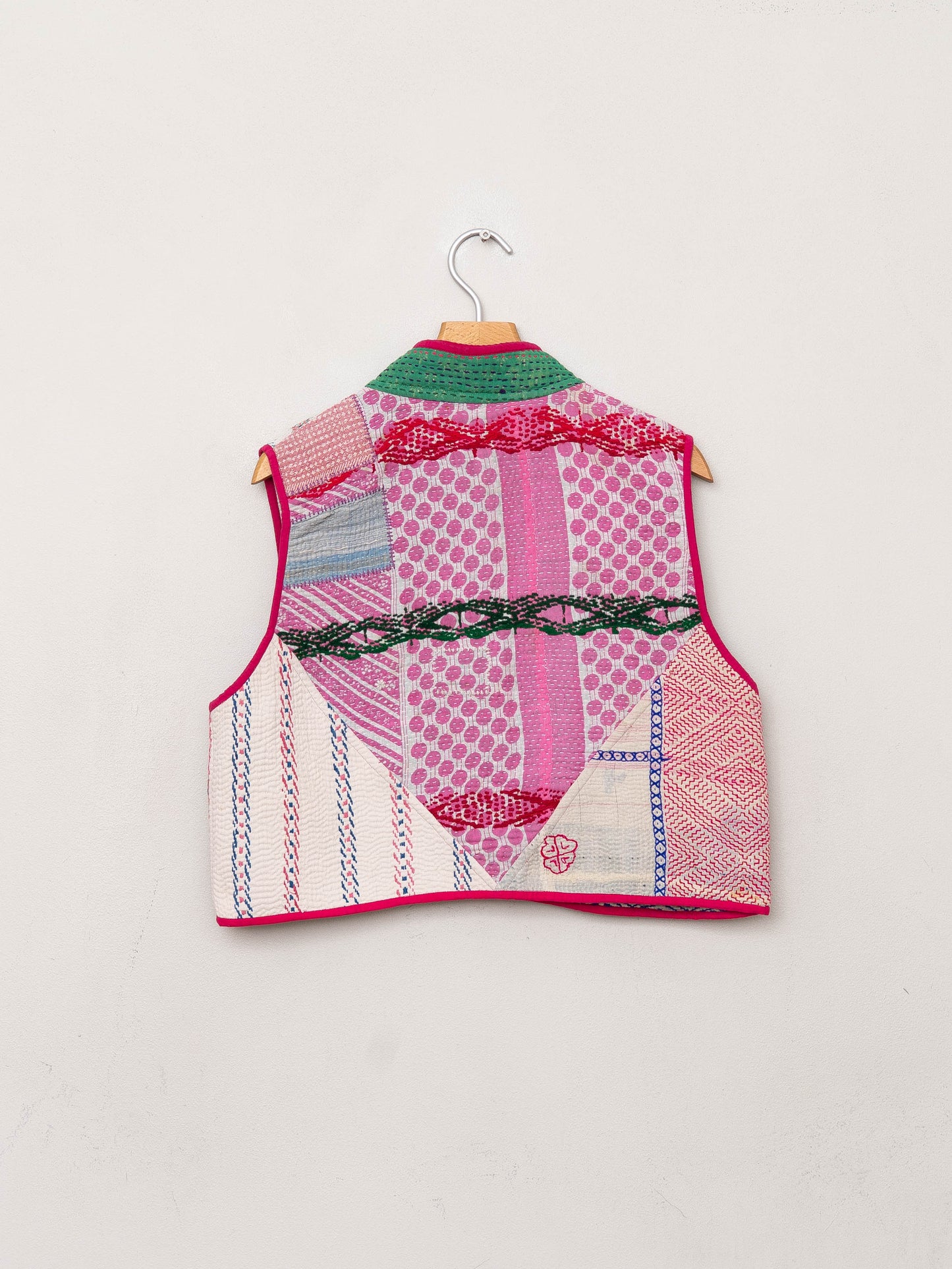 The Kaira Quilted Patchwork Kantha Vest