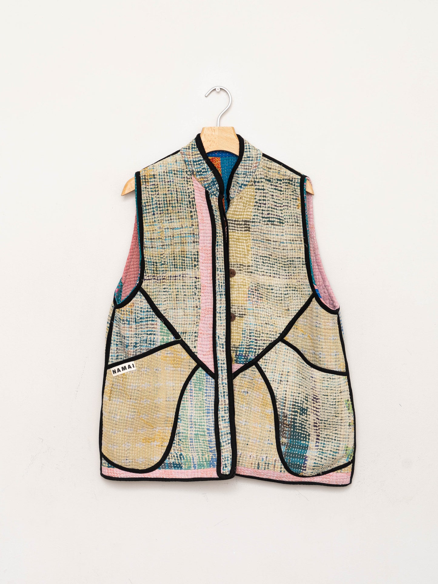 The Ladhiya Quilted Patchwork Kantha Vest