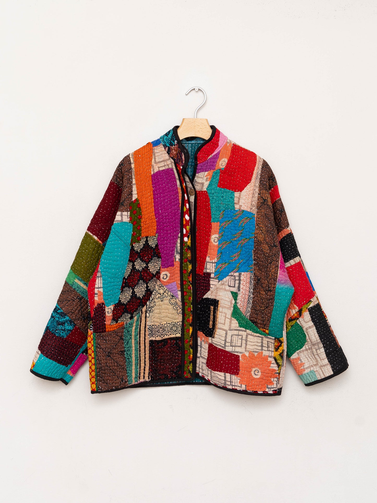 The Ladhiya Quilted Patchwork Kantha Jacket