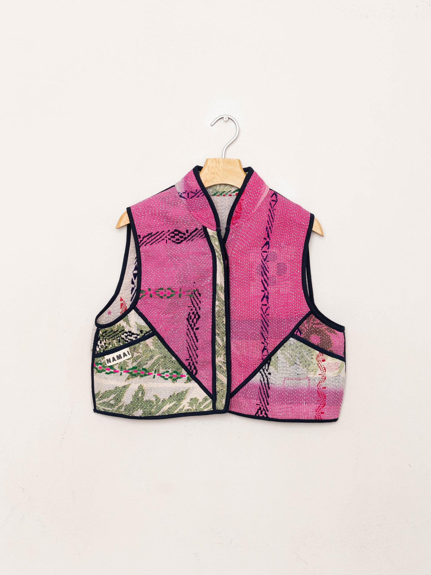 The Kaira Quilted Patchwork Kantha Vest
