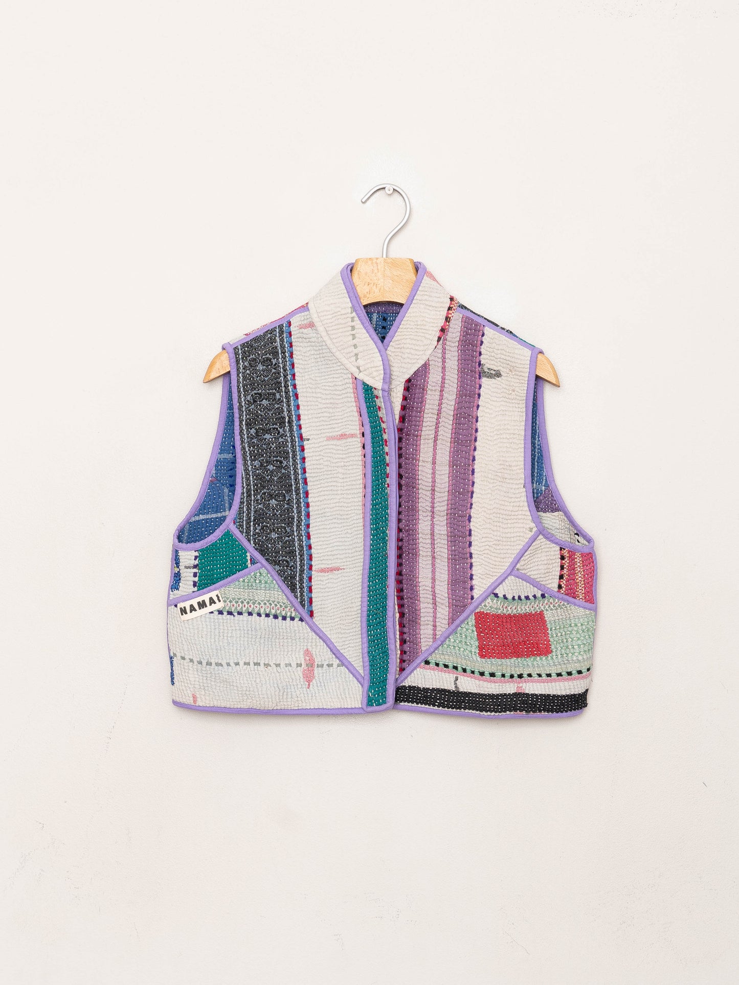 The Kaira Quilted Patchwork Kantha Vest