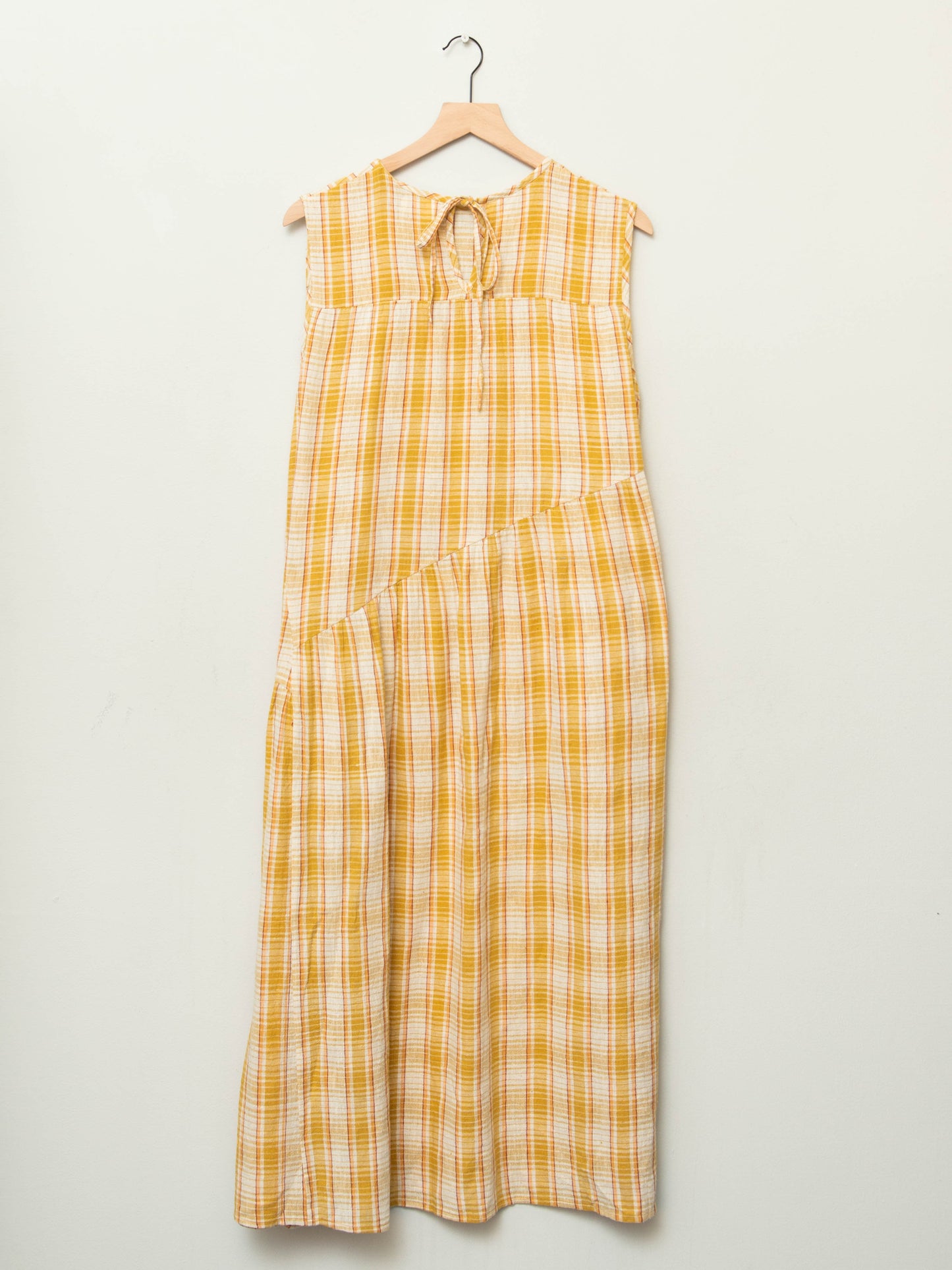 The Anan Gathered Dress ~ Turmeric Check