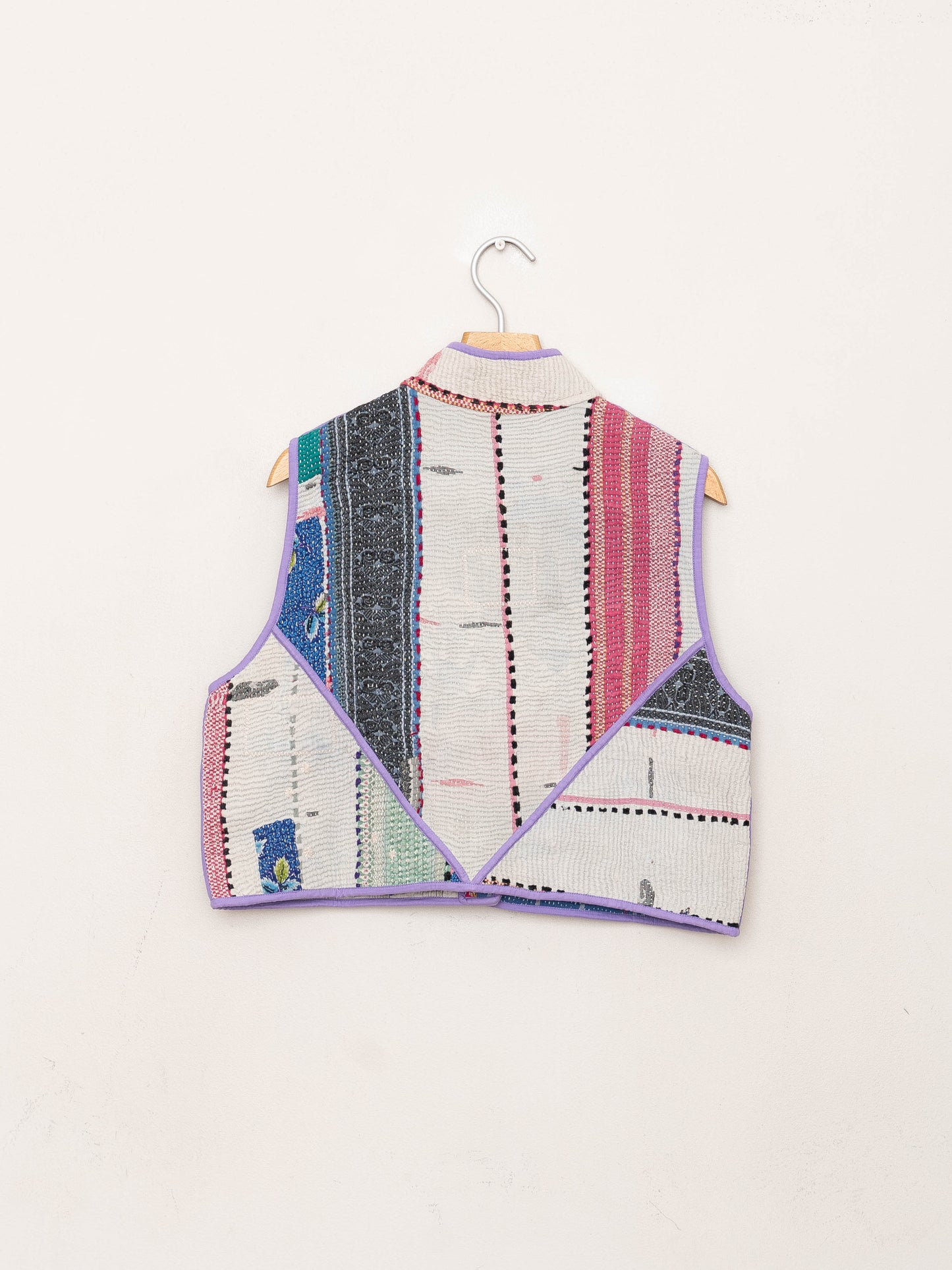 The Kaira Quilted Patchwork Kantha Vest