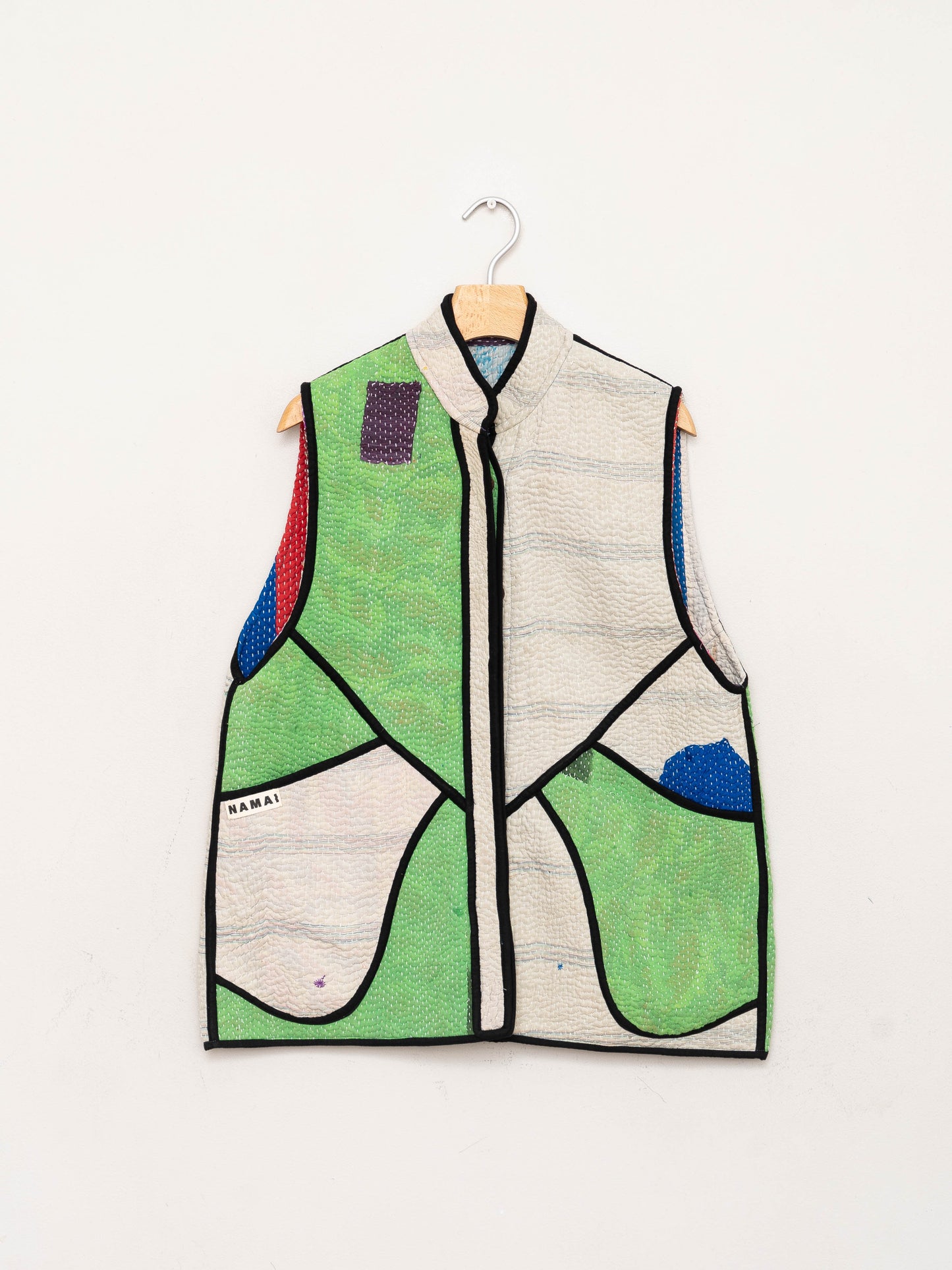 The Ladhiya Quilted Patchwork Kantha Vest
