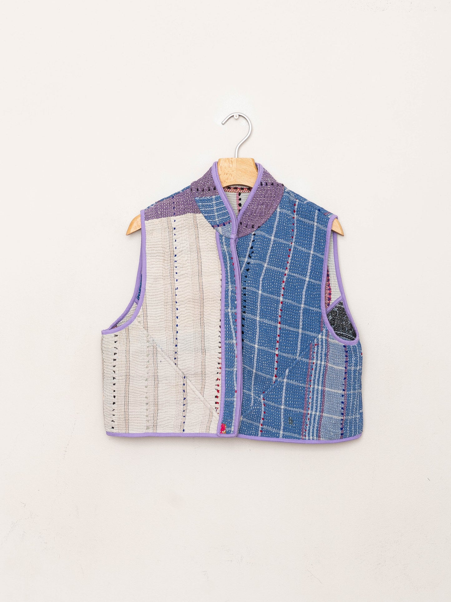 The Kaira Quilted Patchwork Kantha Vest