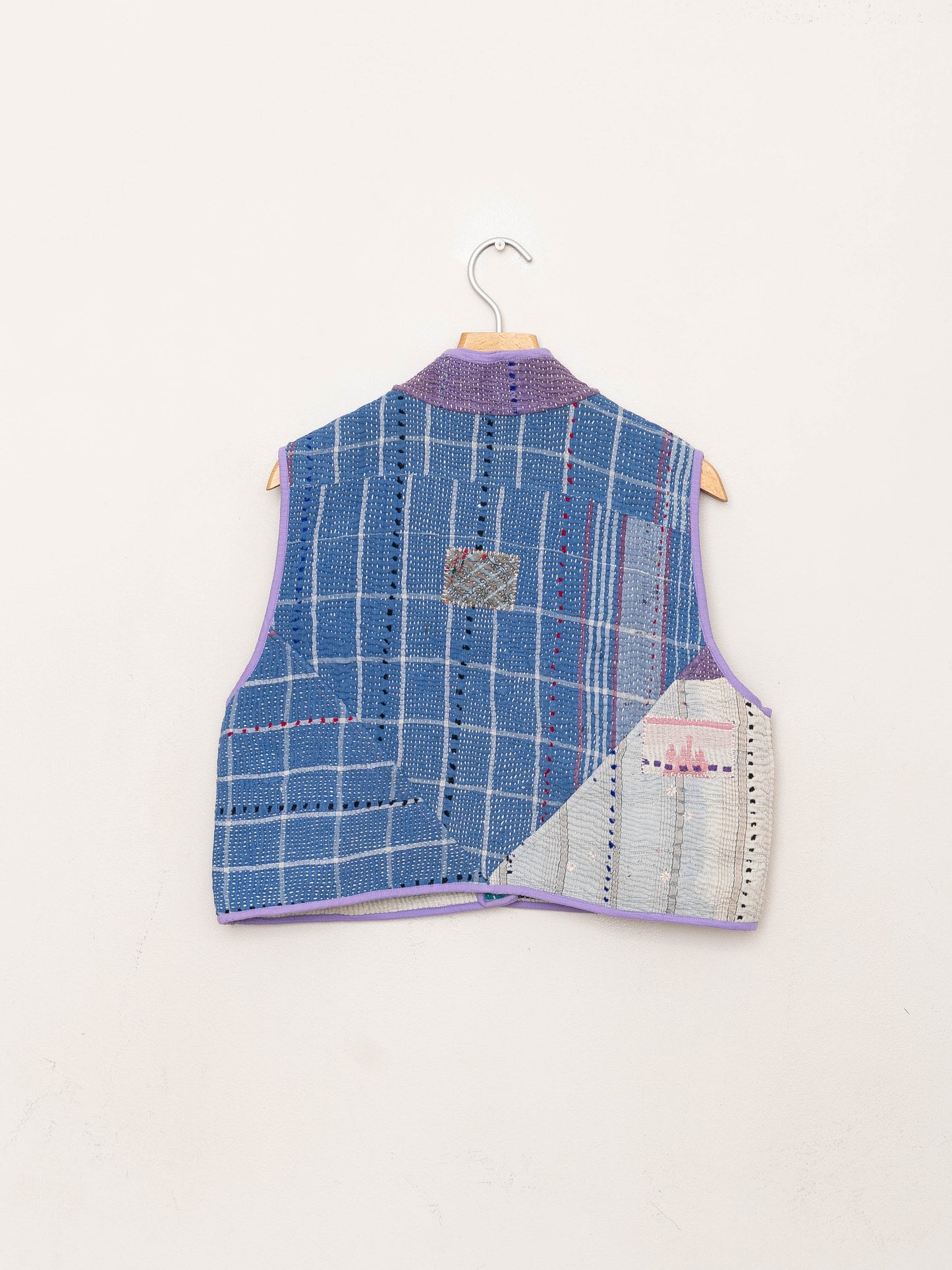 The Kaira Quilted Patchwork Kantha Vest
