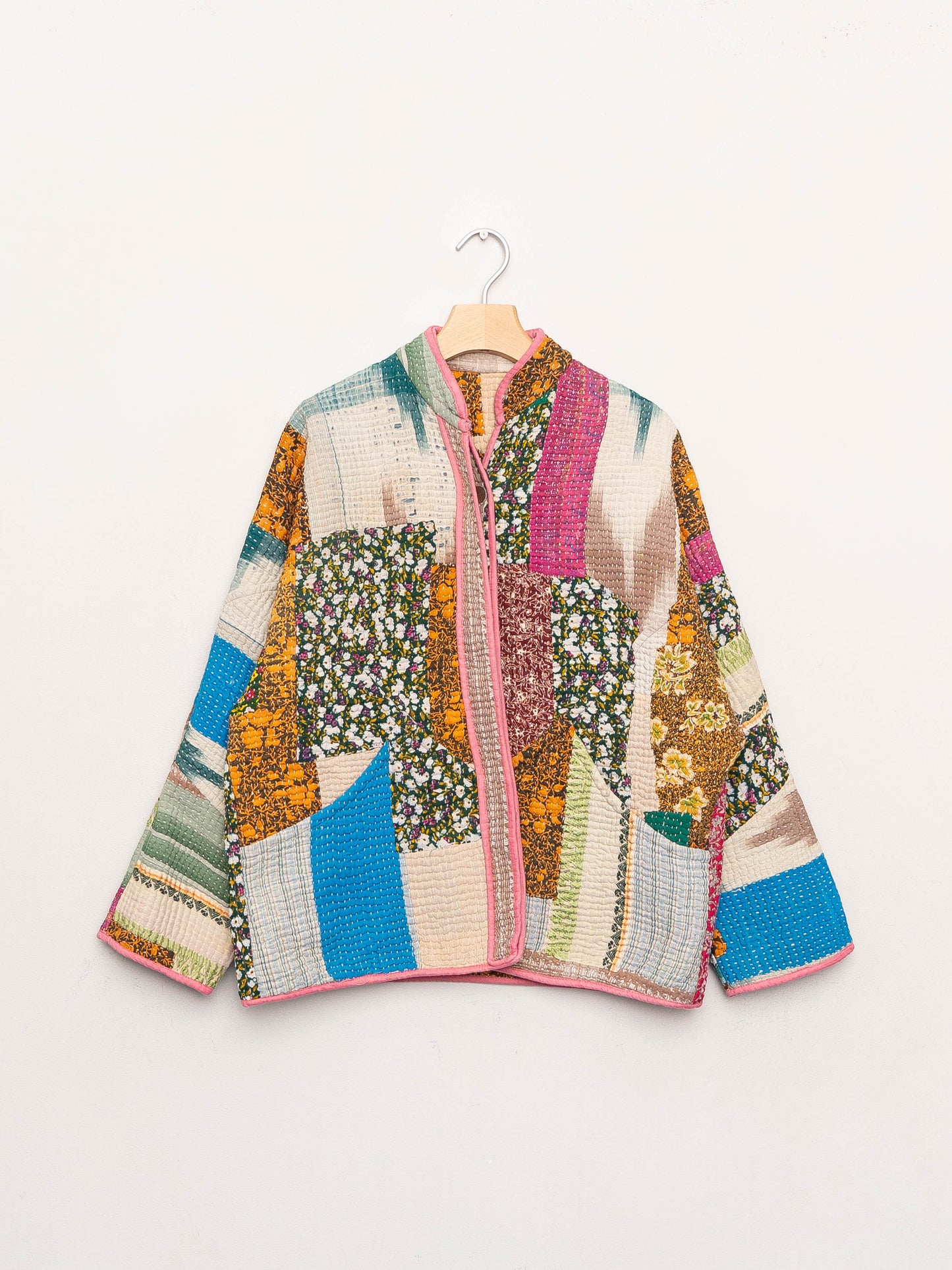 The Ladhiya Quilted Patchwork Kantha Jacket