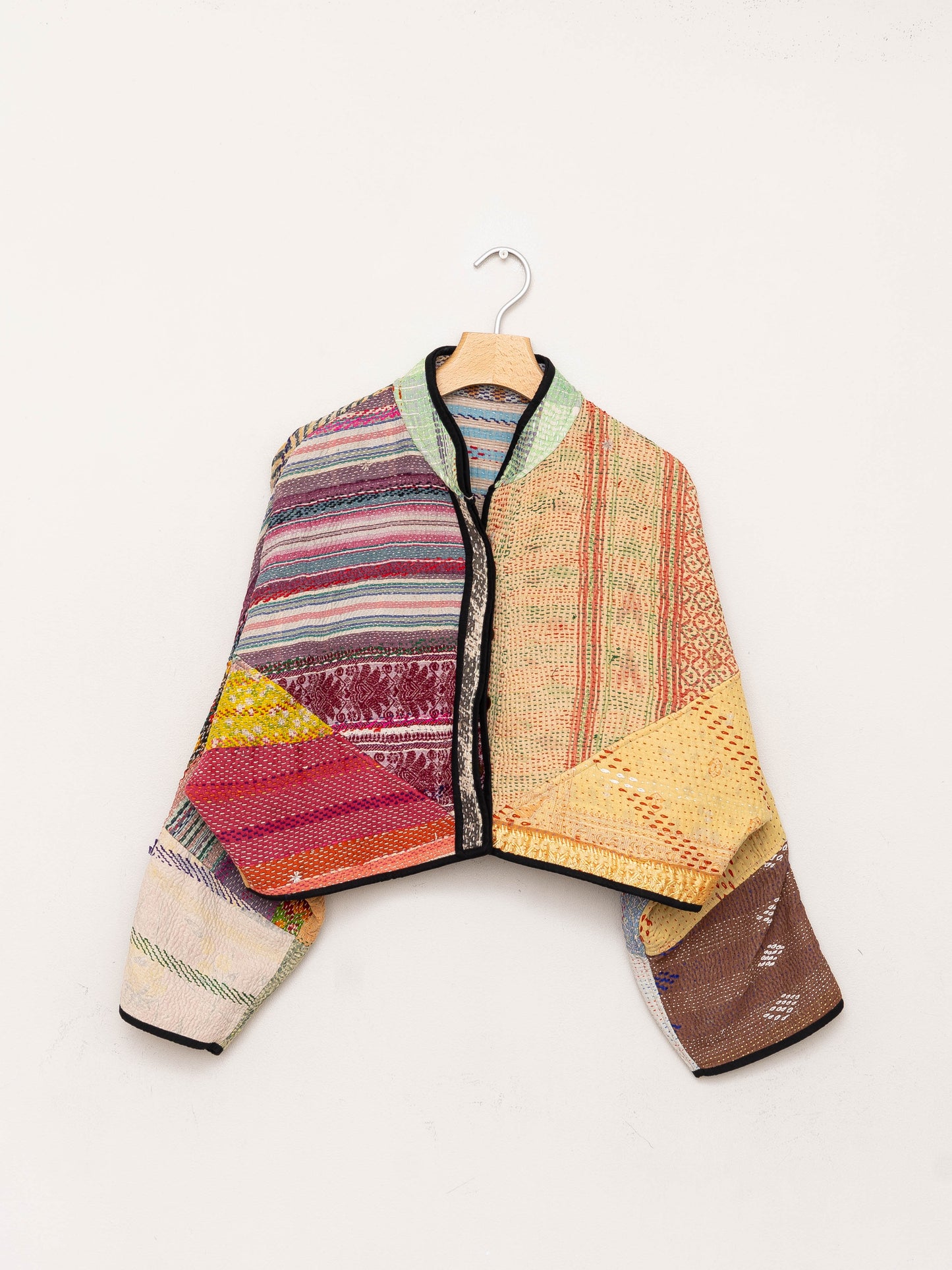 The Kaira Cropped Quilted Patchwork Kantha Jacket Wholesale