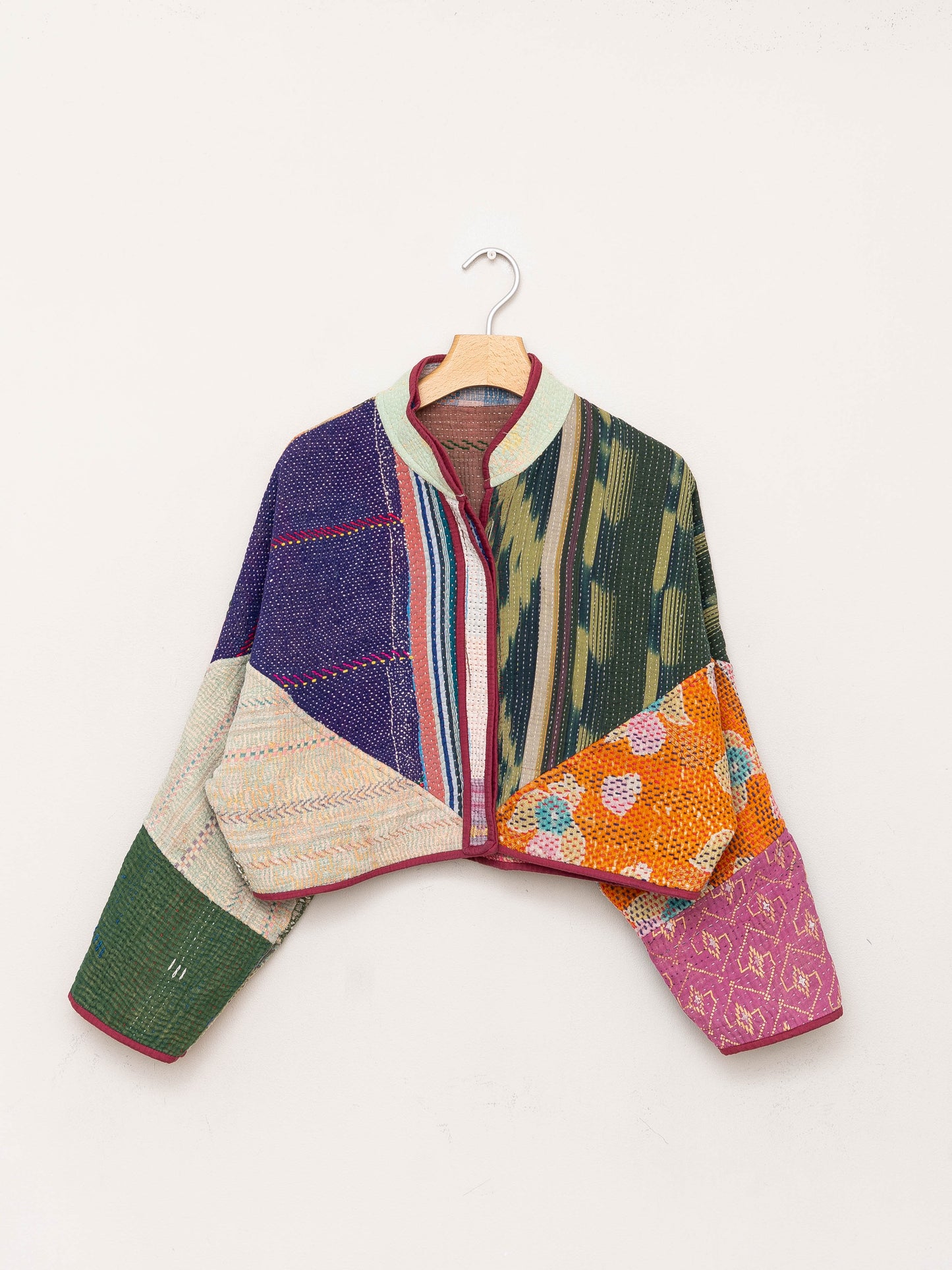 The Kaira Cropped Quilted Patchwork Kantha Jacket Wholesale