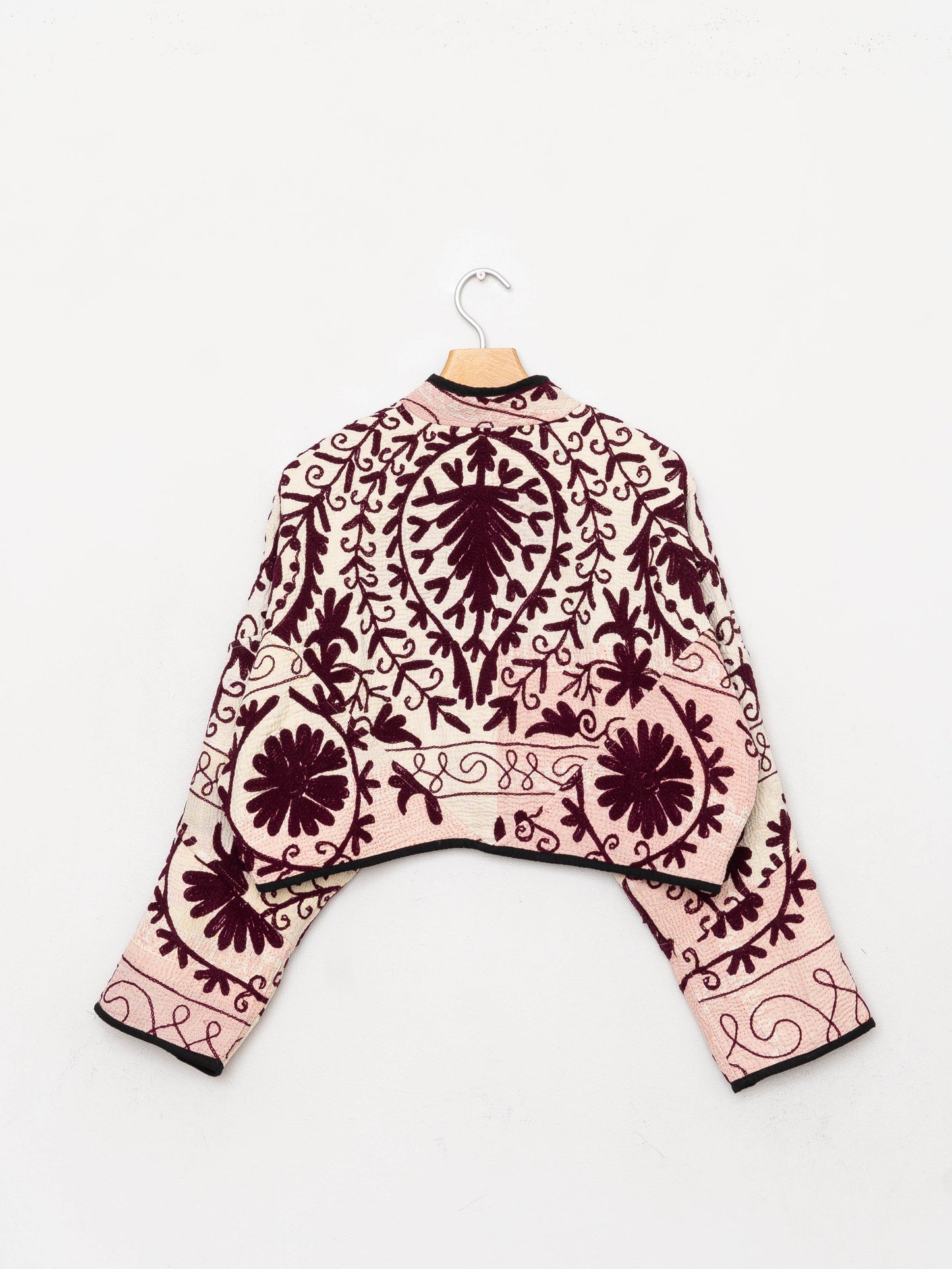 The Kaira Cropped Suzani Quilted Kantha Jacket