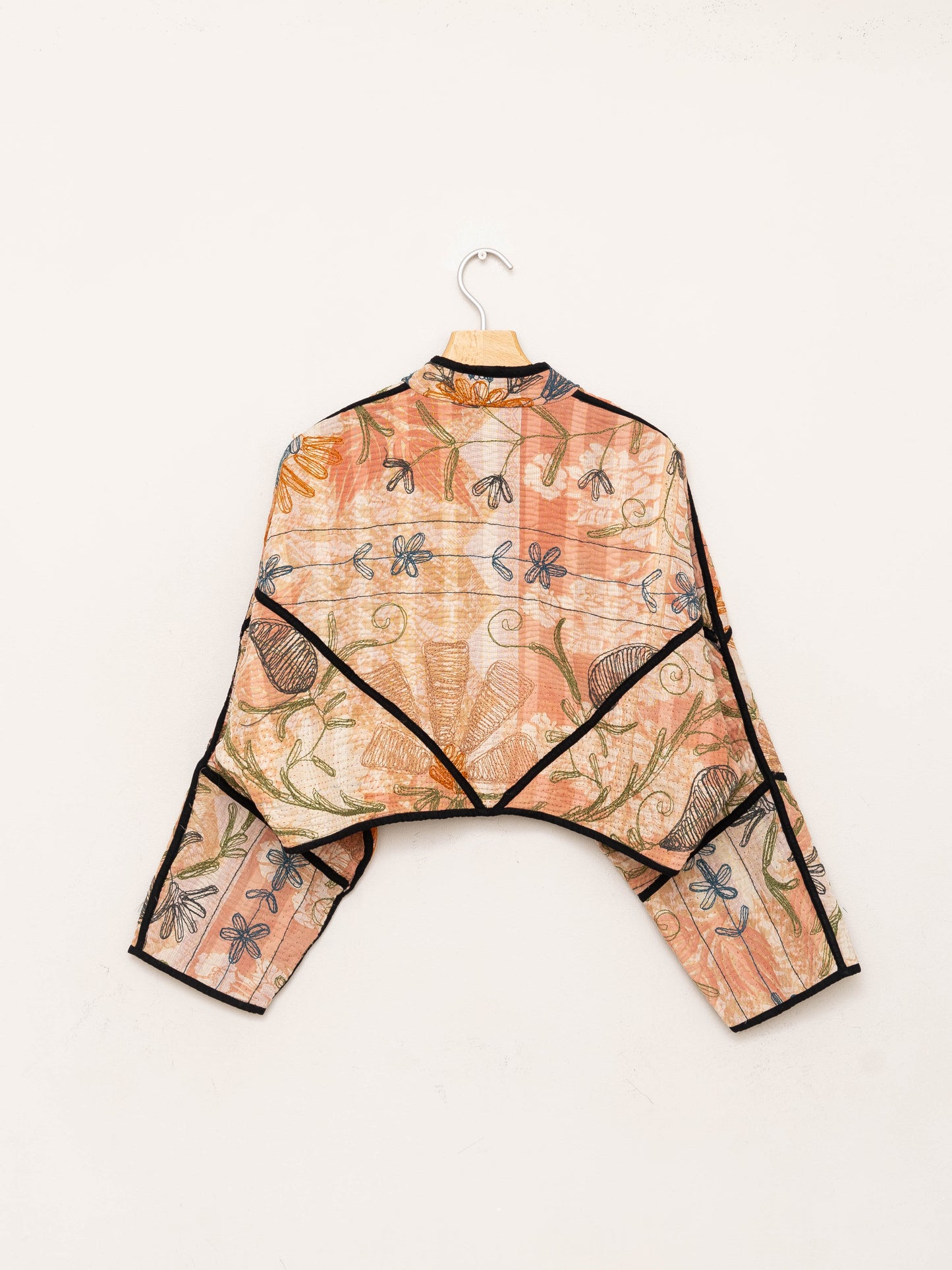 The Kaira Cropped Suzani Quilted Kantha Jacket