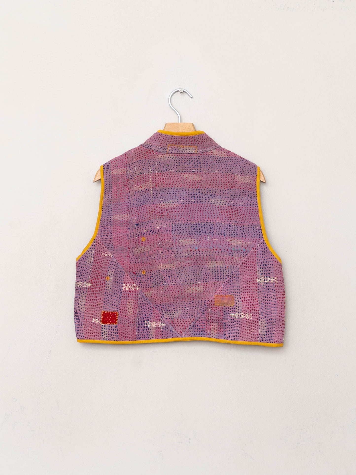 The Kaira Quilted Patchwork Kantha Vest