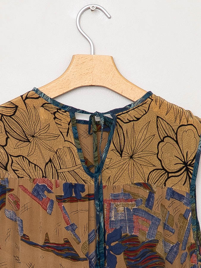 The Anan Short Dress - Extra Small / Small - Upcycled Silk