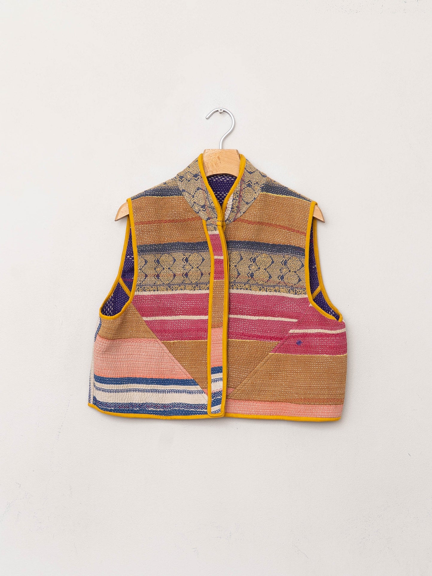 The Kaira Quilted Patchwork Kantha Vest