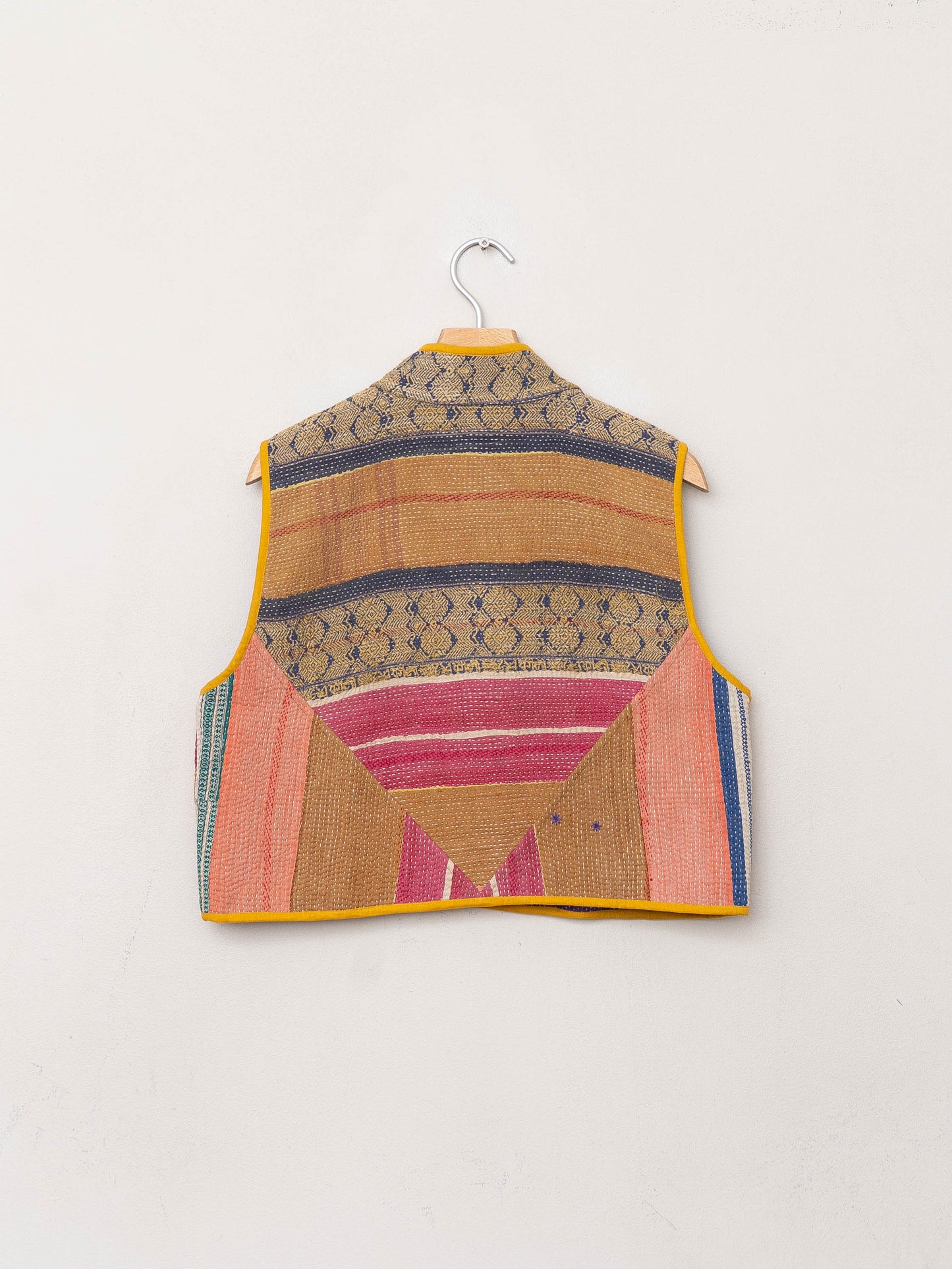 The Kaira Quilted Patchwork Kantha Vest