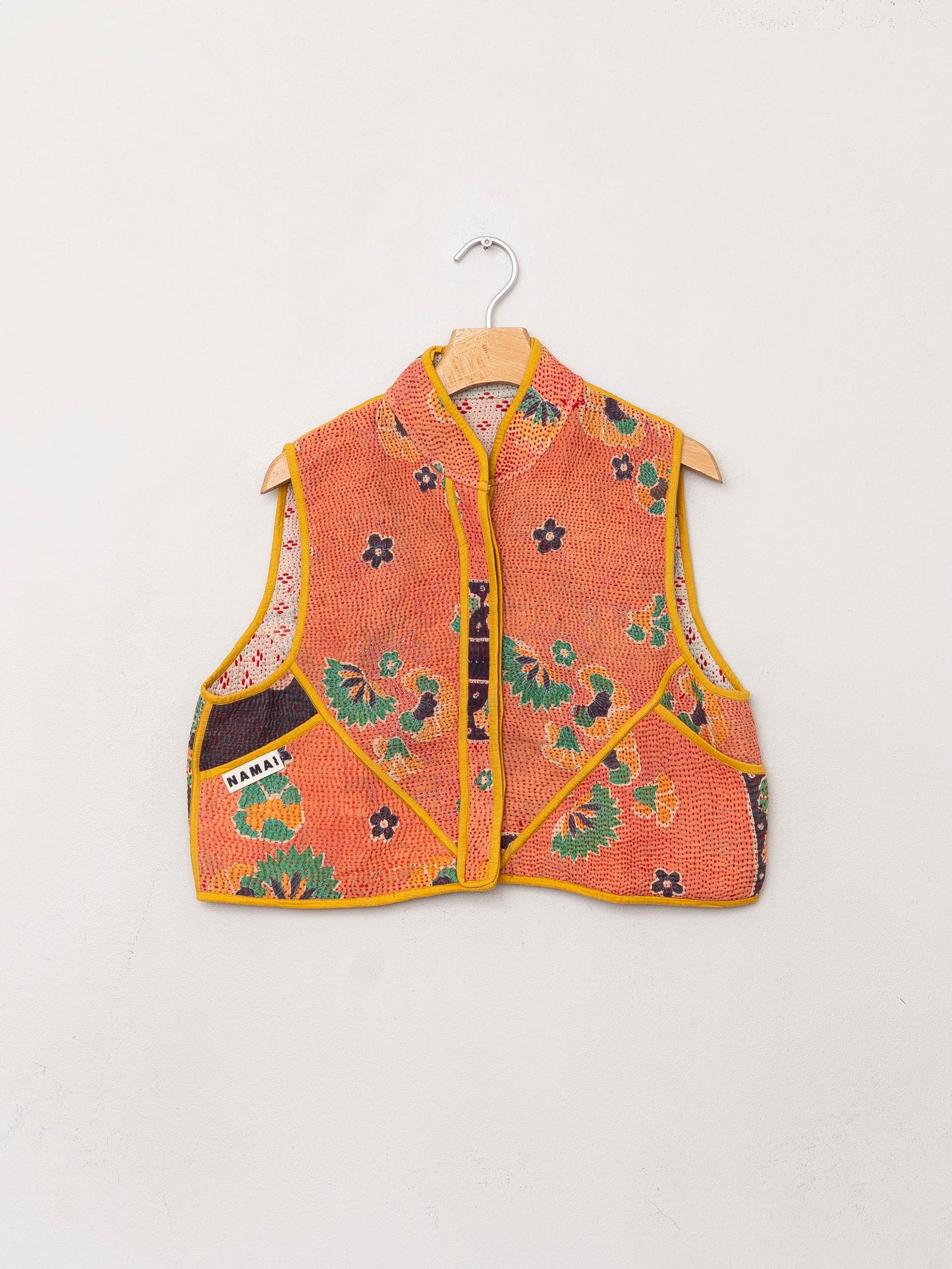 The Kaira Quilted Patchwork Kantha Vest