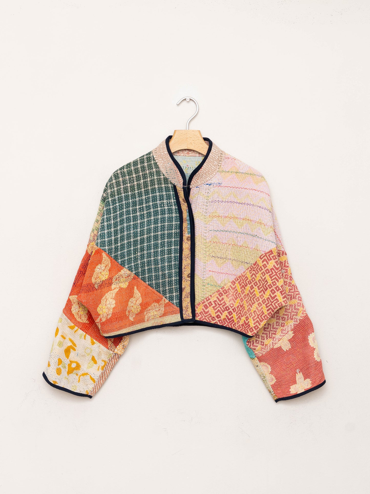 The Kaira Cropped Quilted Patchwork Kantha Jacket Wholesale