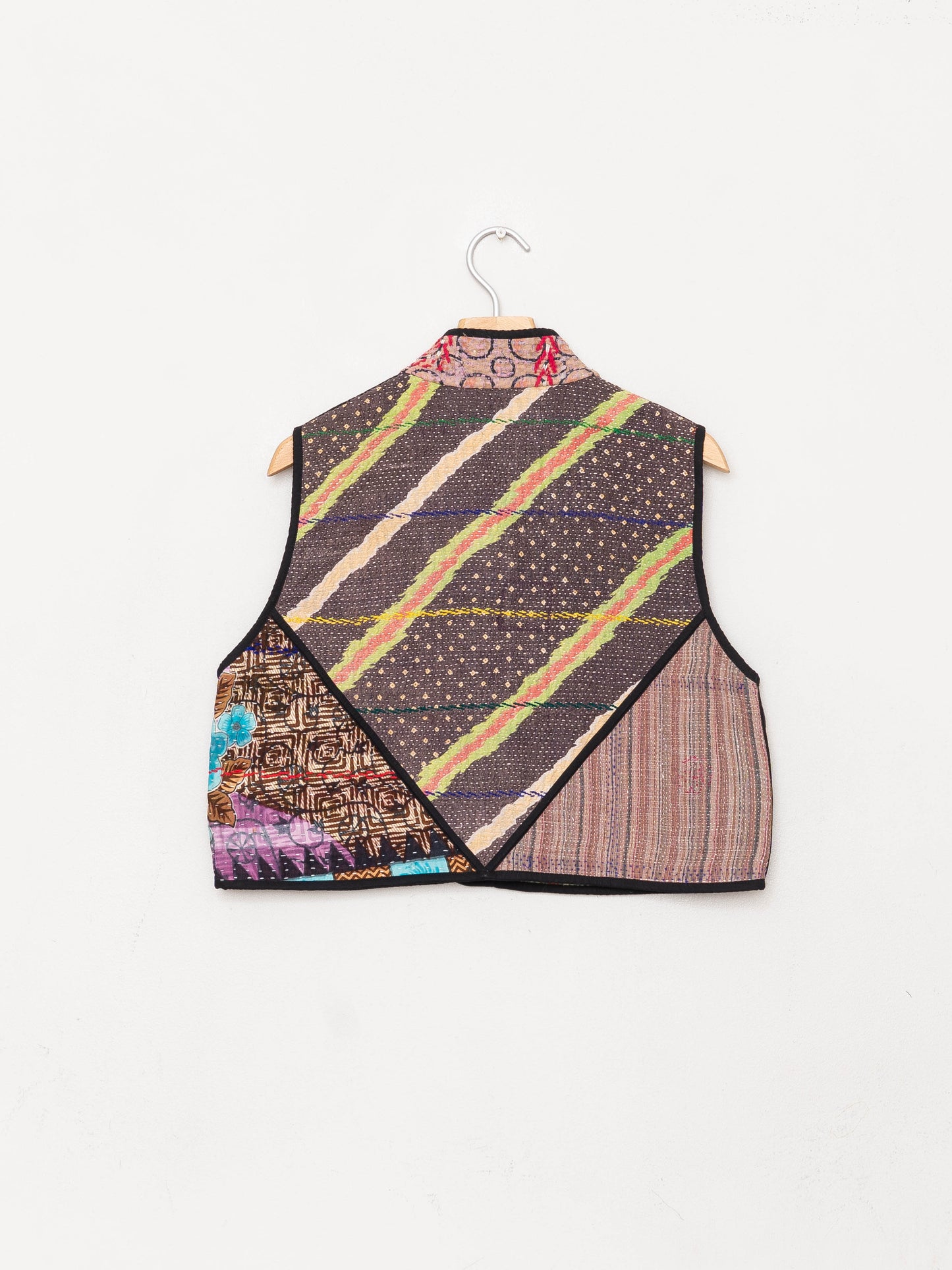 The Kaira Quilted Patchwork Kantha Vest