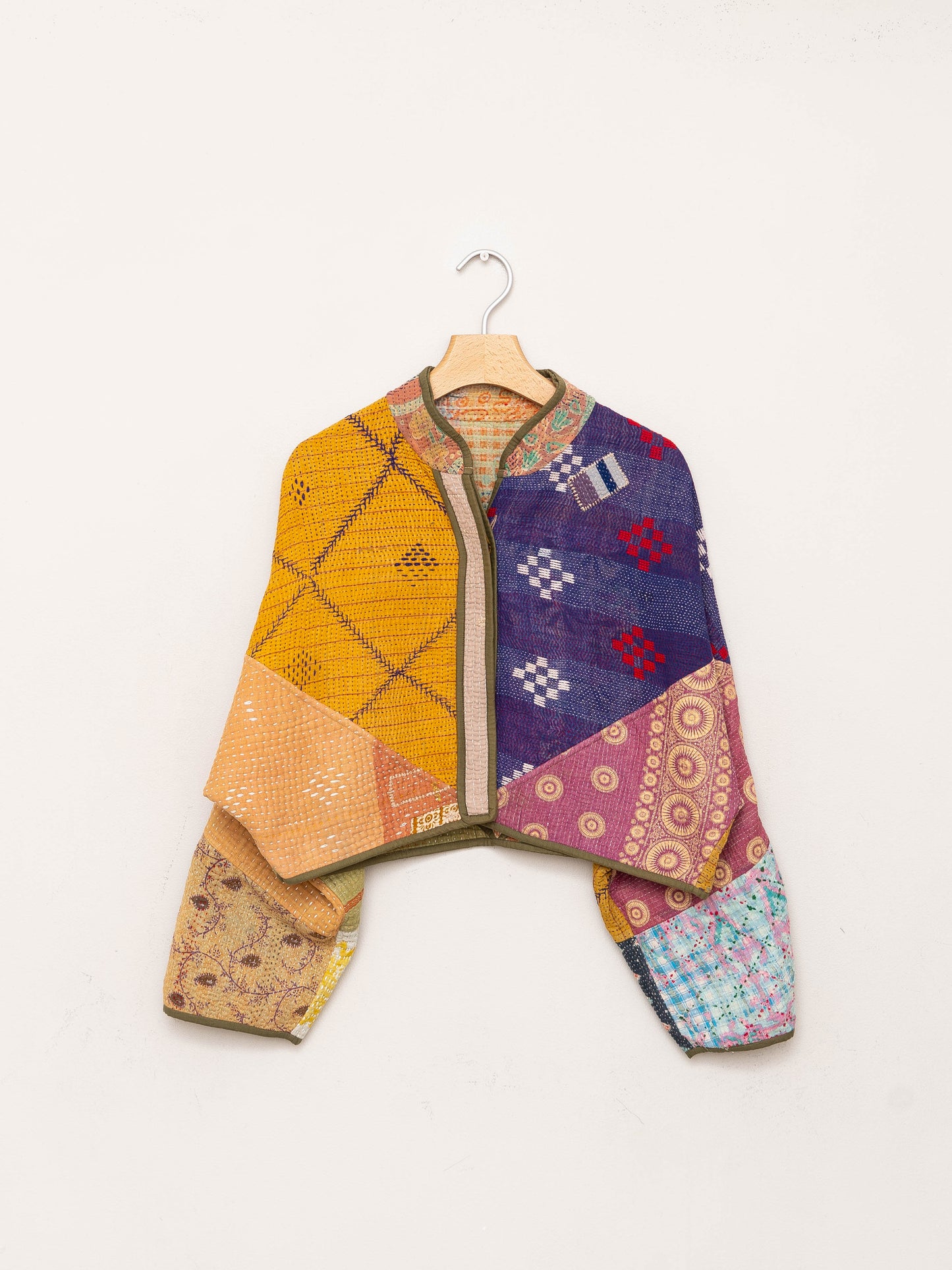 The Kaira Cropped Quilted Patchwork Kantha Jacket Wholesale