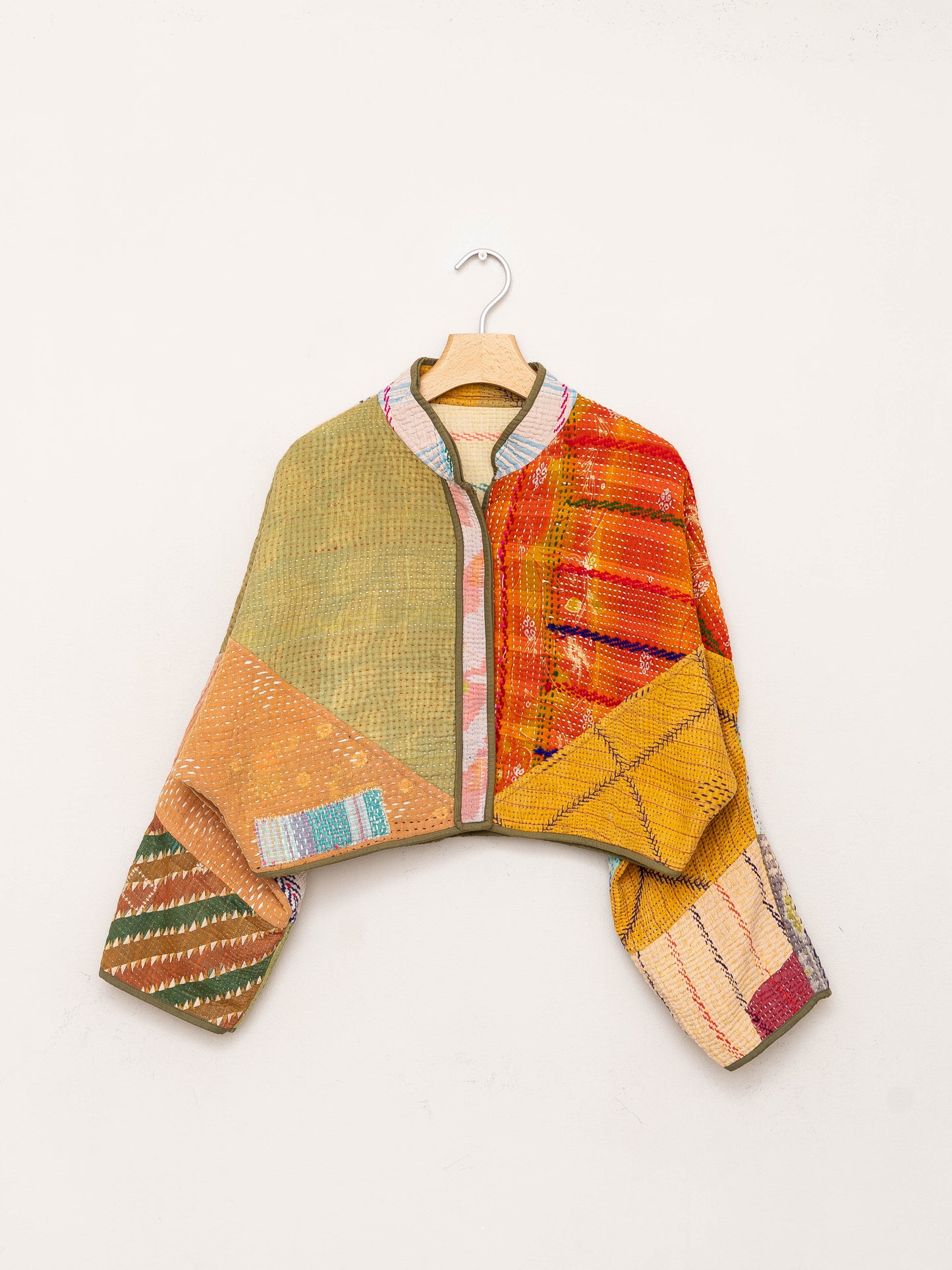 The Kaira Cropped Quilted Patchwork Kantha Jacket Wholesale