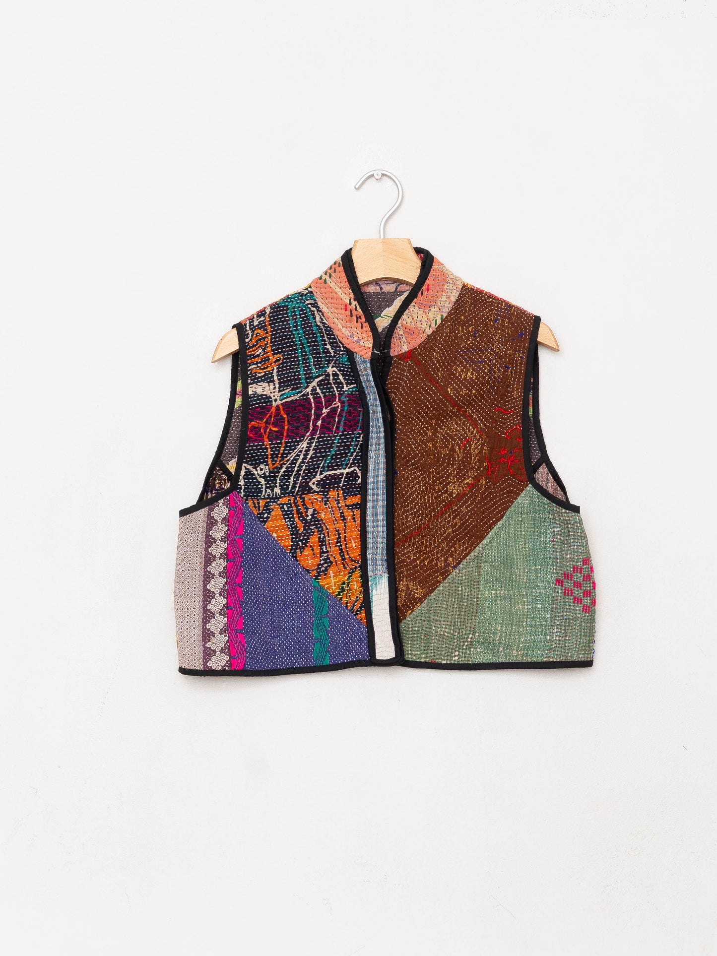 The Kaira Quilted Patchwork Kantha Vest