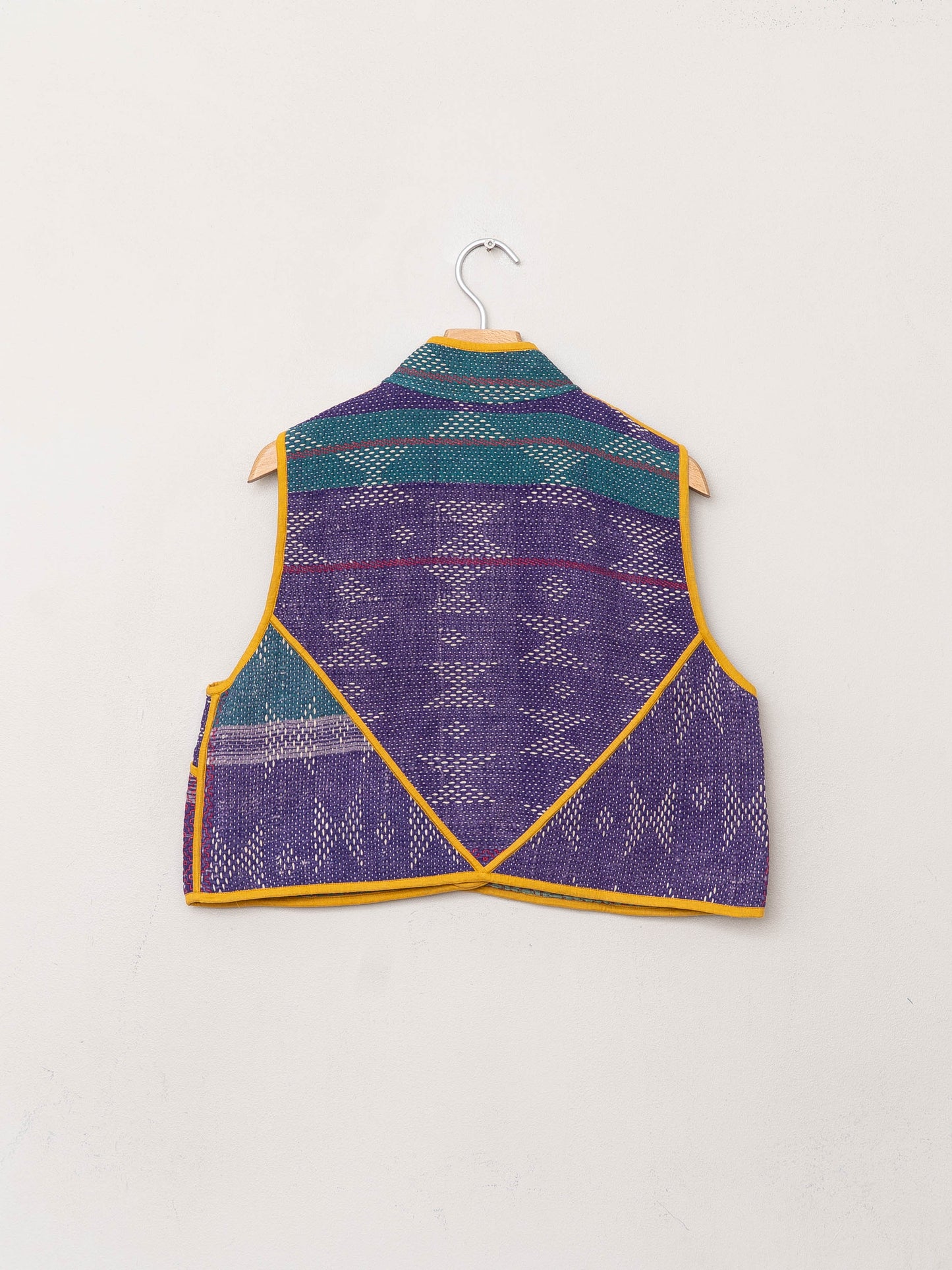 The Kaira Quilted Patchwork Kantha Vest