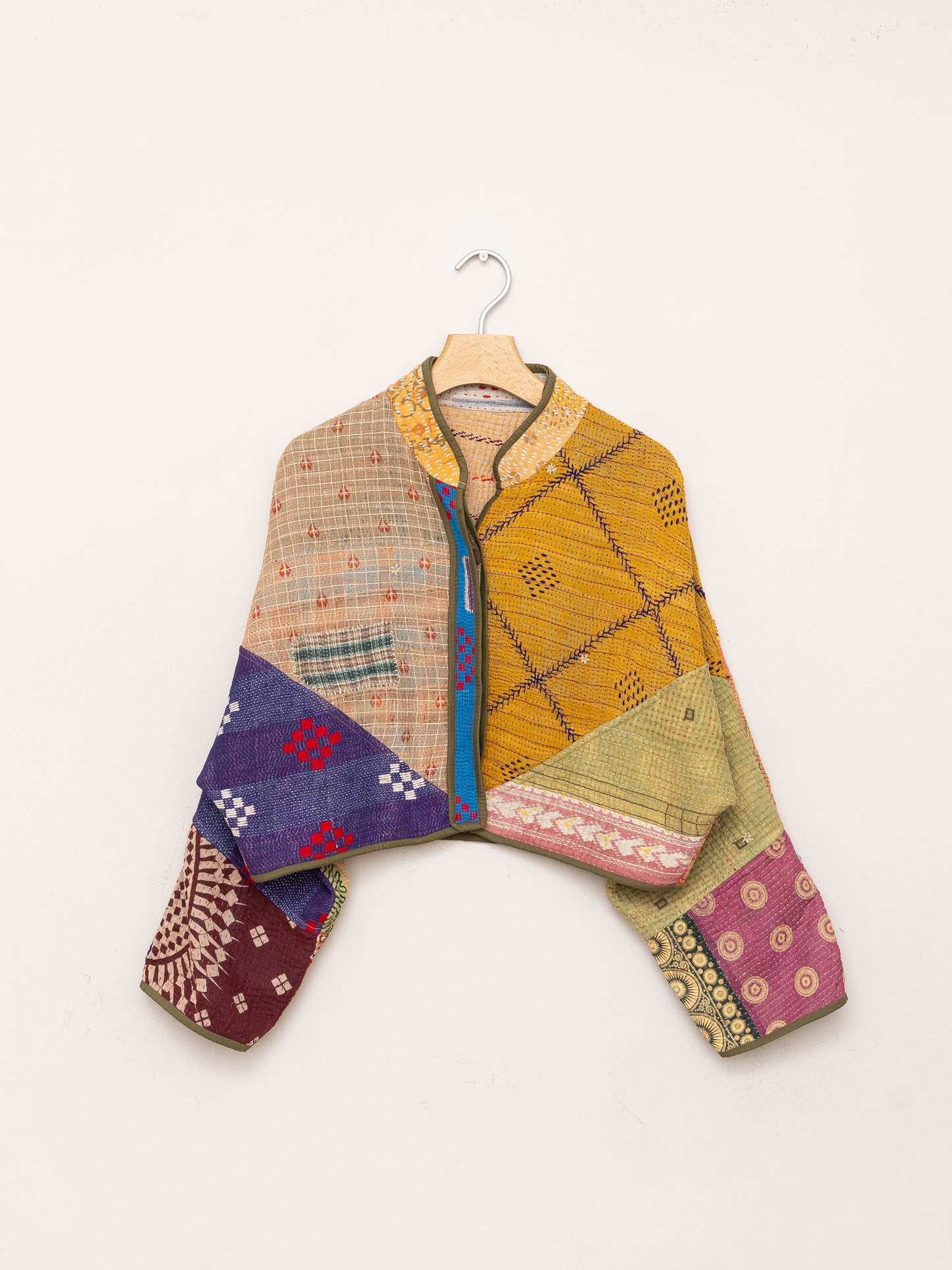 The Kaira Cropped Quilted Patchwork Kantha Jacket Wholesale