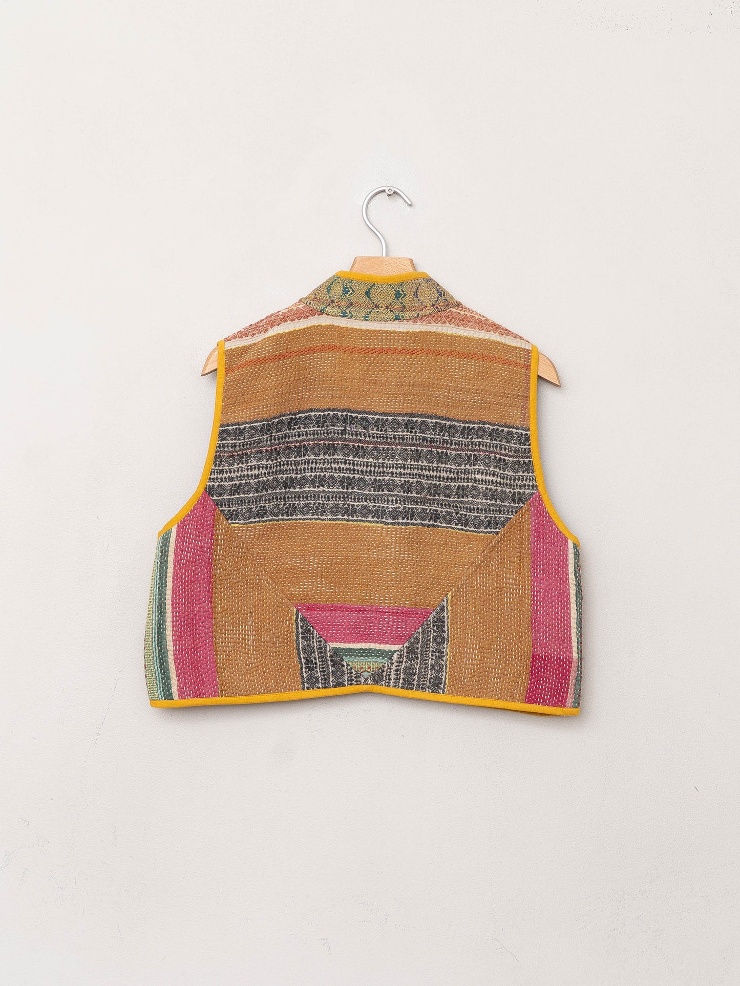 The Kaira Quilted Patchwork Kantha Vest