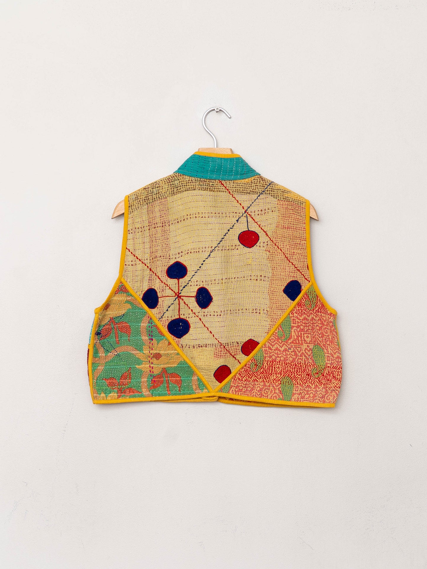 The Kaira Quilted Patchwork Kantha Vest